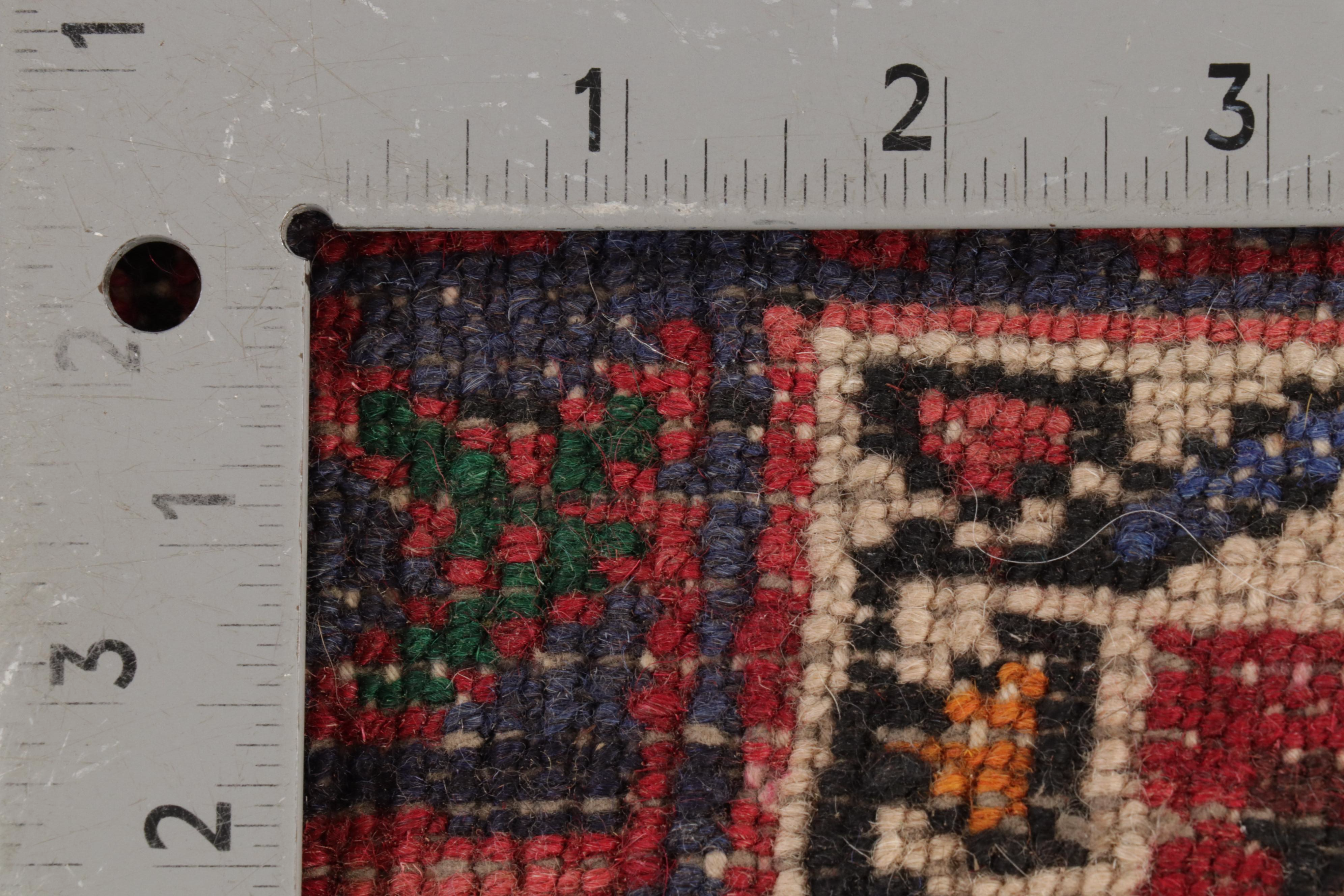 2'5 x 6'9 Hand-Knotted Persian Heriz Karaja Runner, 1970s