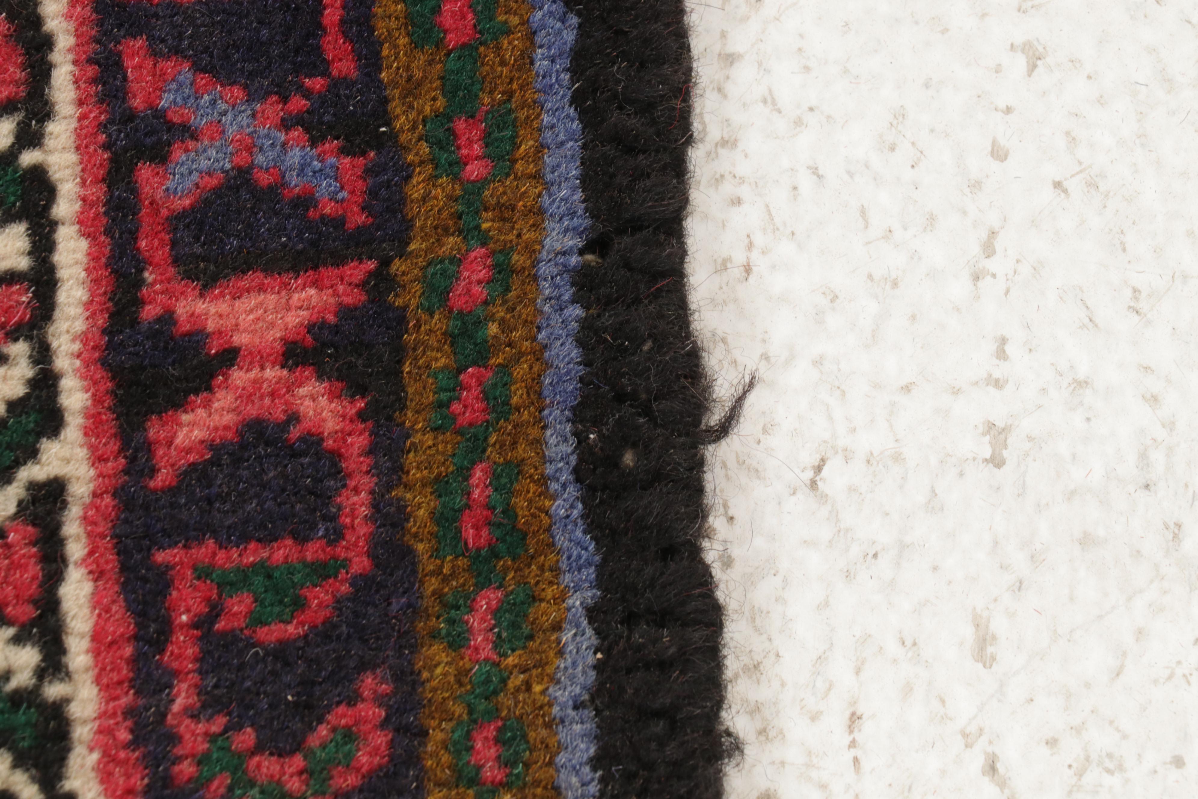 2'5 x 6'9 Hand-Knotted Persian Heriz Karaja Runner, 1970s