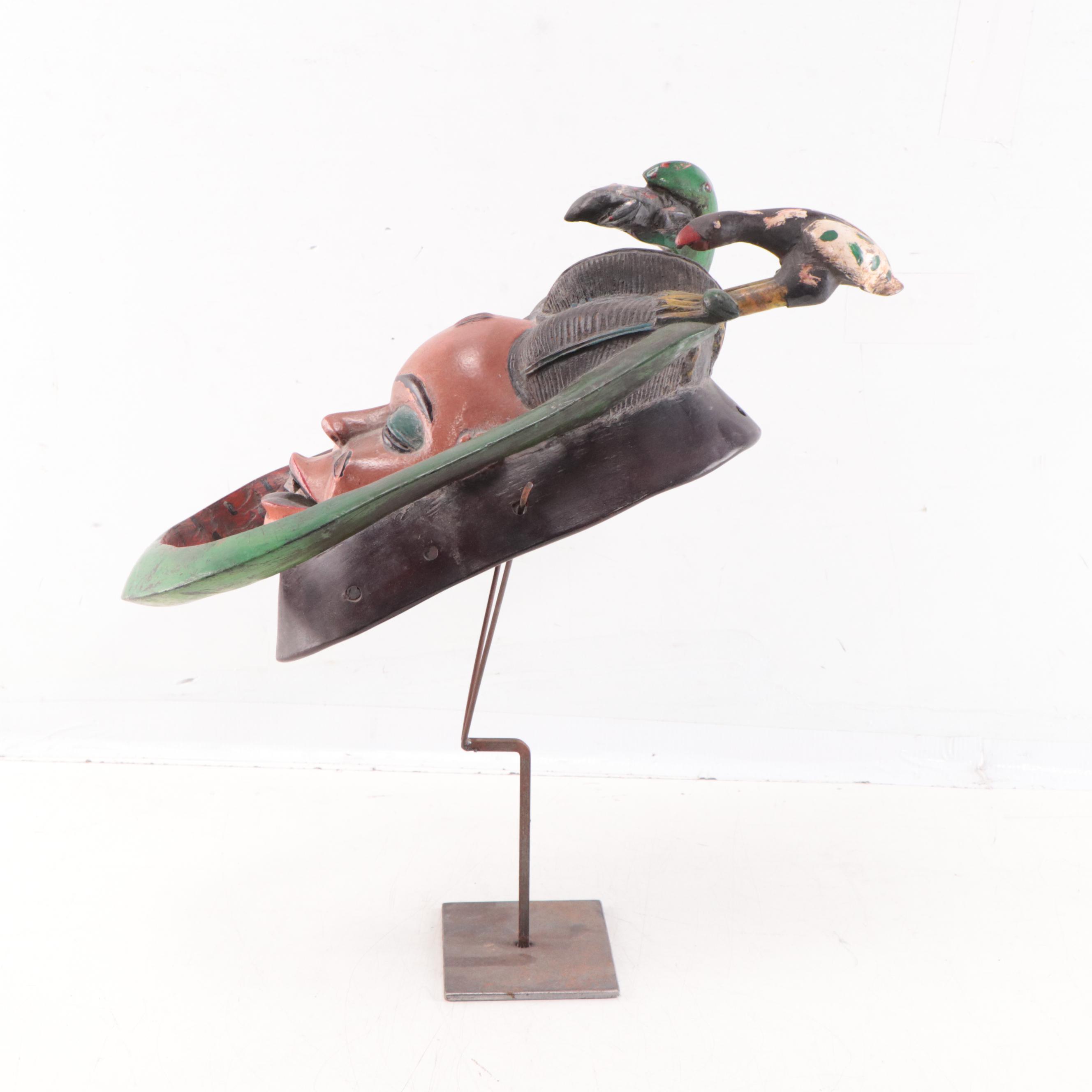 Guro Style "Zaouli" Polychrome Mask, West Africa