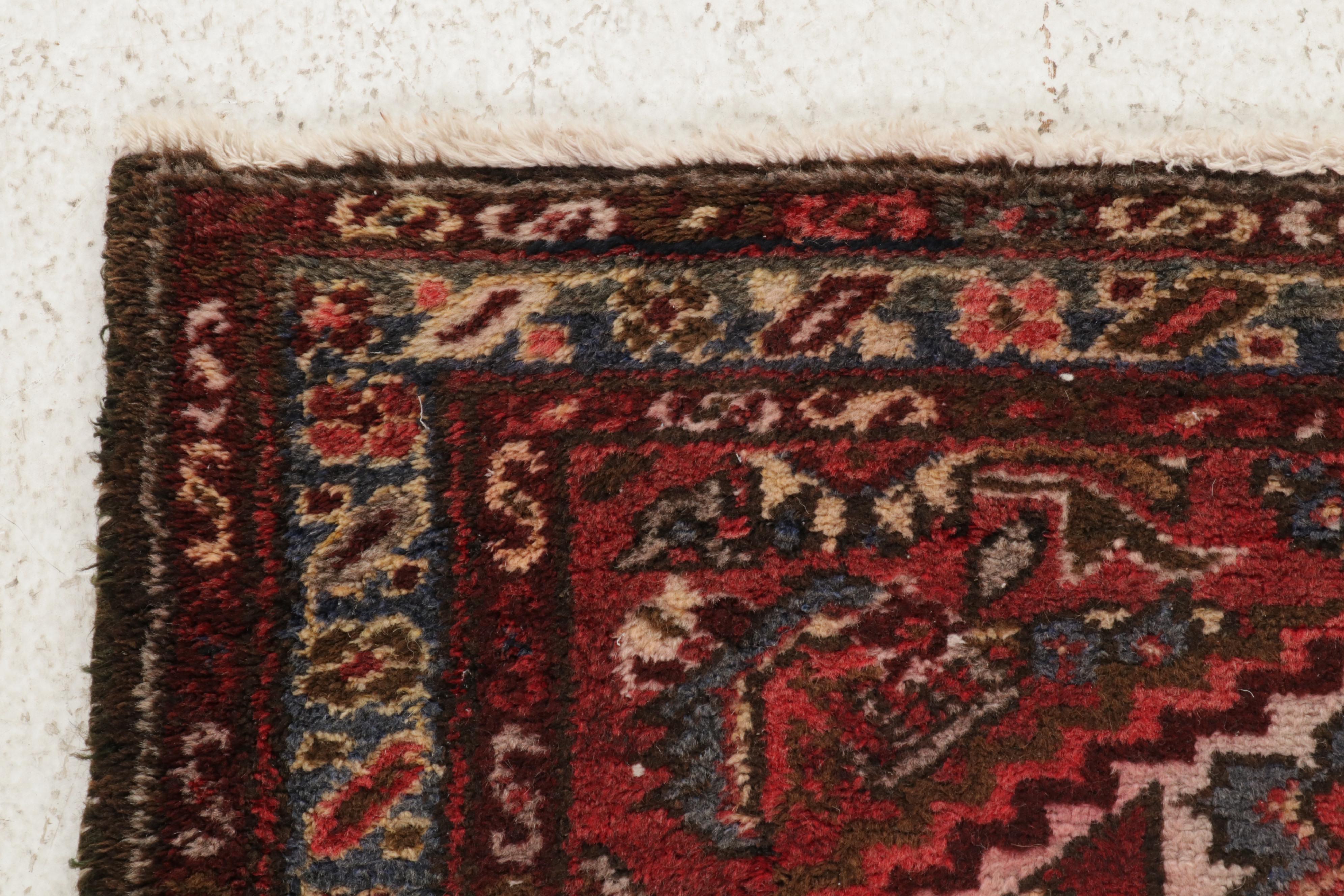 2'5 x 4'1 Hand-Knotted Persian Zanjan Rug, 1920s