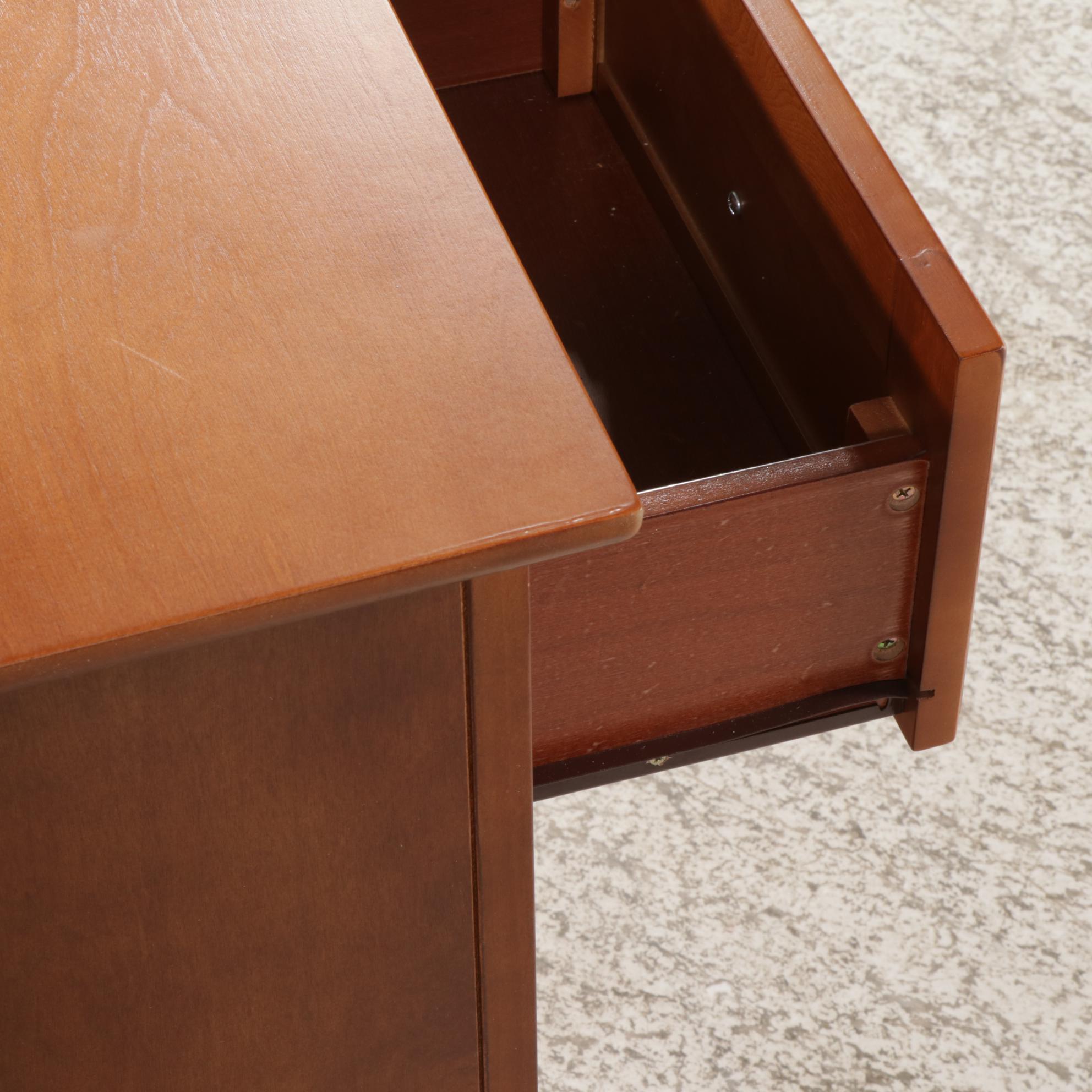 Crosley Furniture Paneled Corner Media Cabinet with Glass Doors