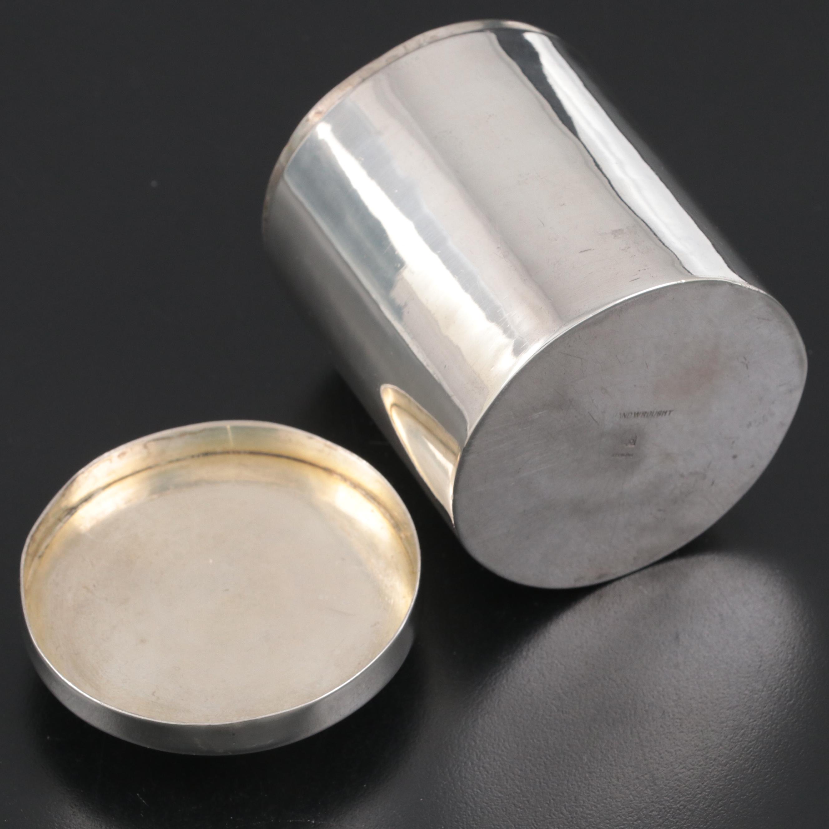 American Arts and Crafts Handwrought Sterling Silver Tea Caddy