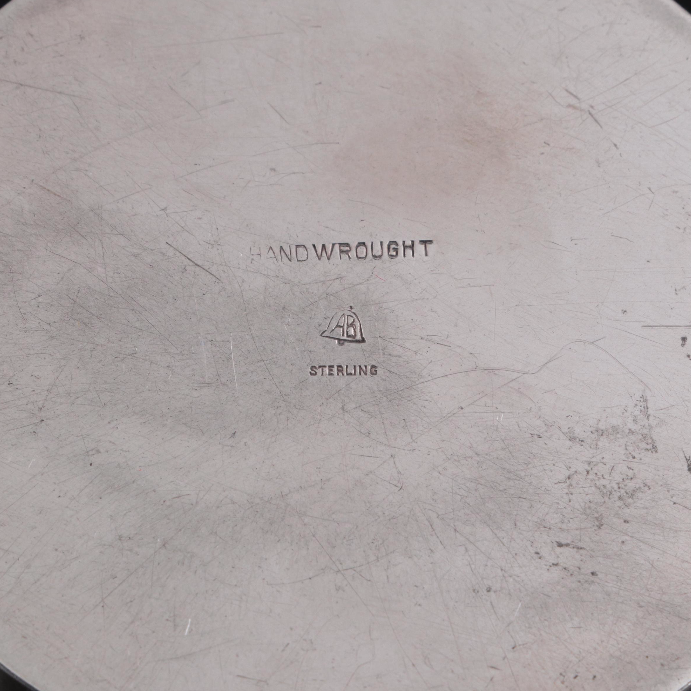 American Arts and Crafts Handwrought Sterling Silver Tea Caddy