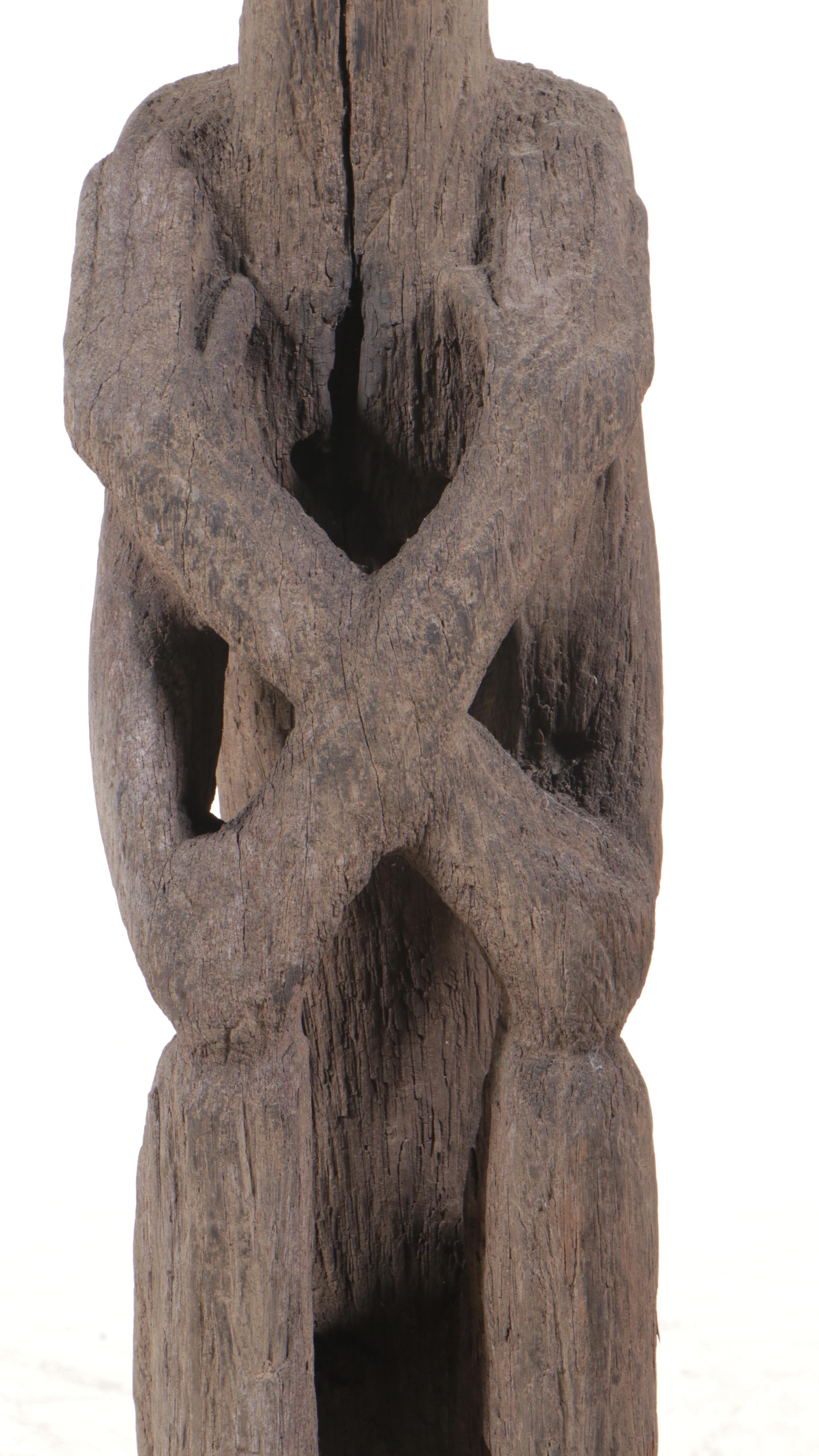 Philippine Bontoc Standing Bulul with Folded Arms, Mid-20th Century