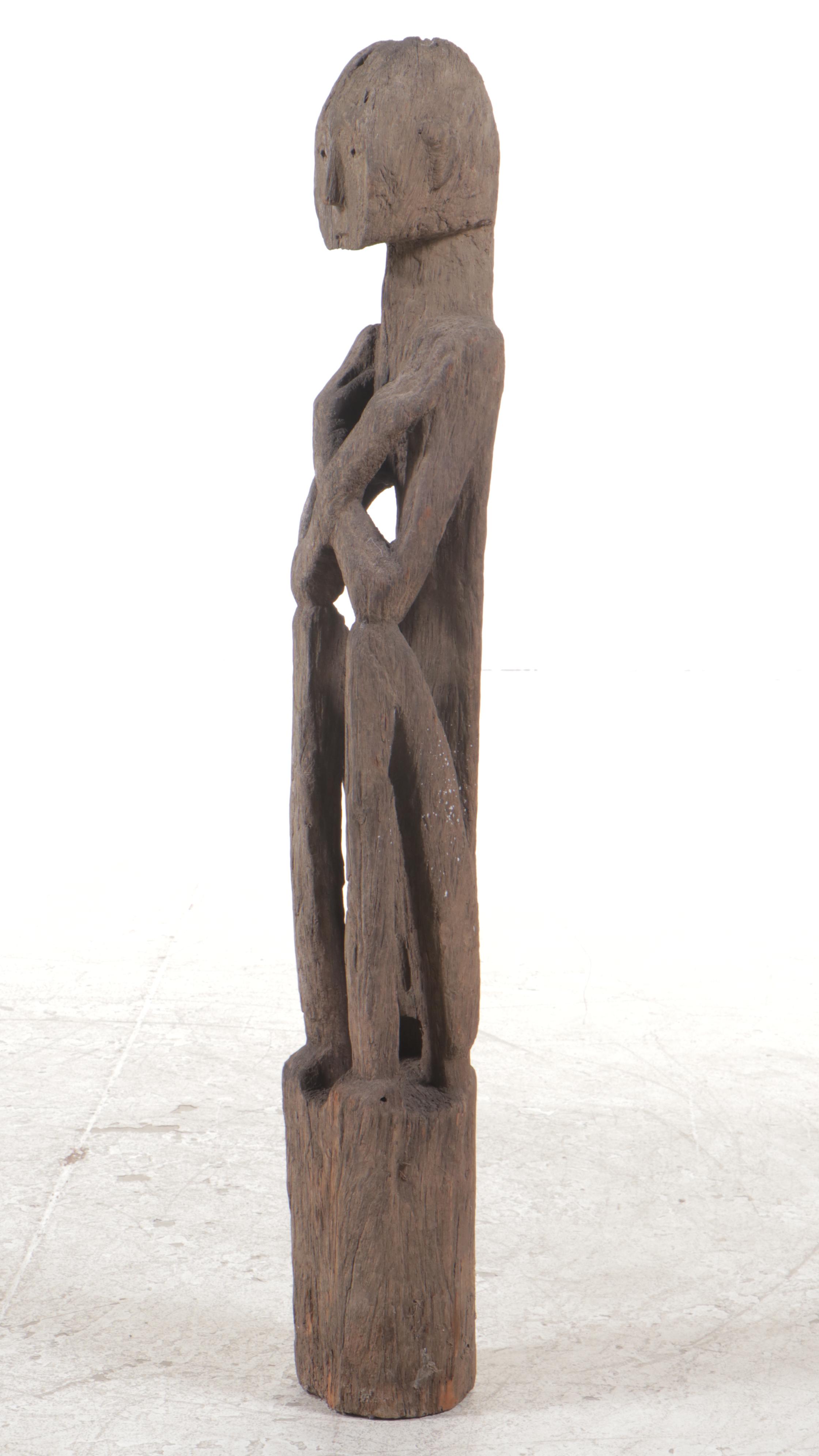 Philippine Bontoc Standing Bulul with Folded Arms, Mid-20th Century