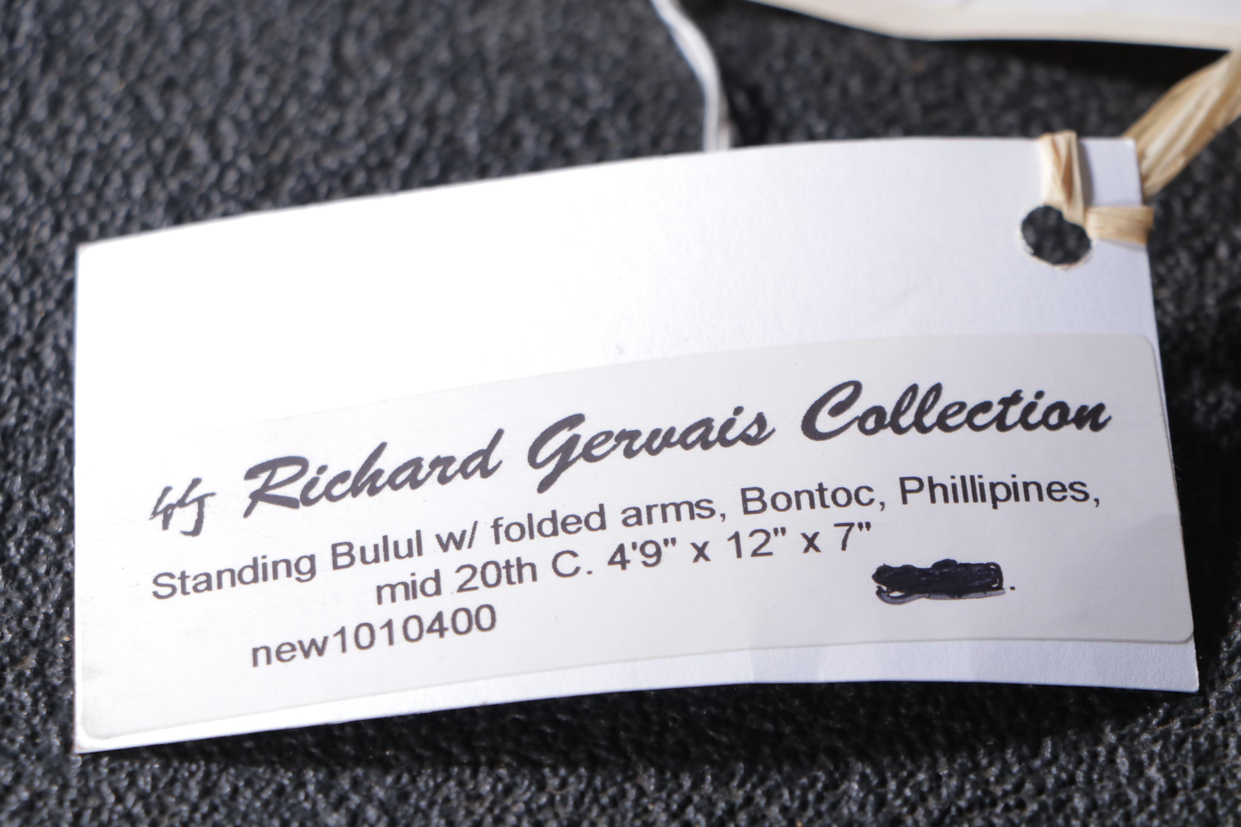 Philippine Bontoc Standing Bulul with Folded Arms, Mid-20th Century