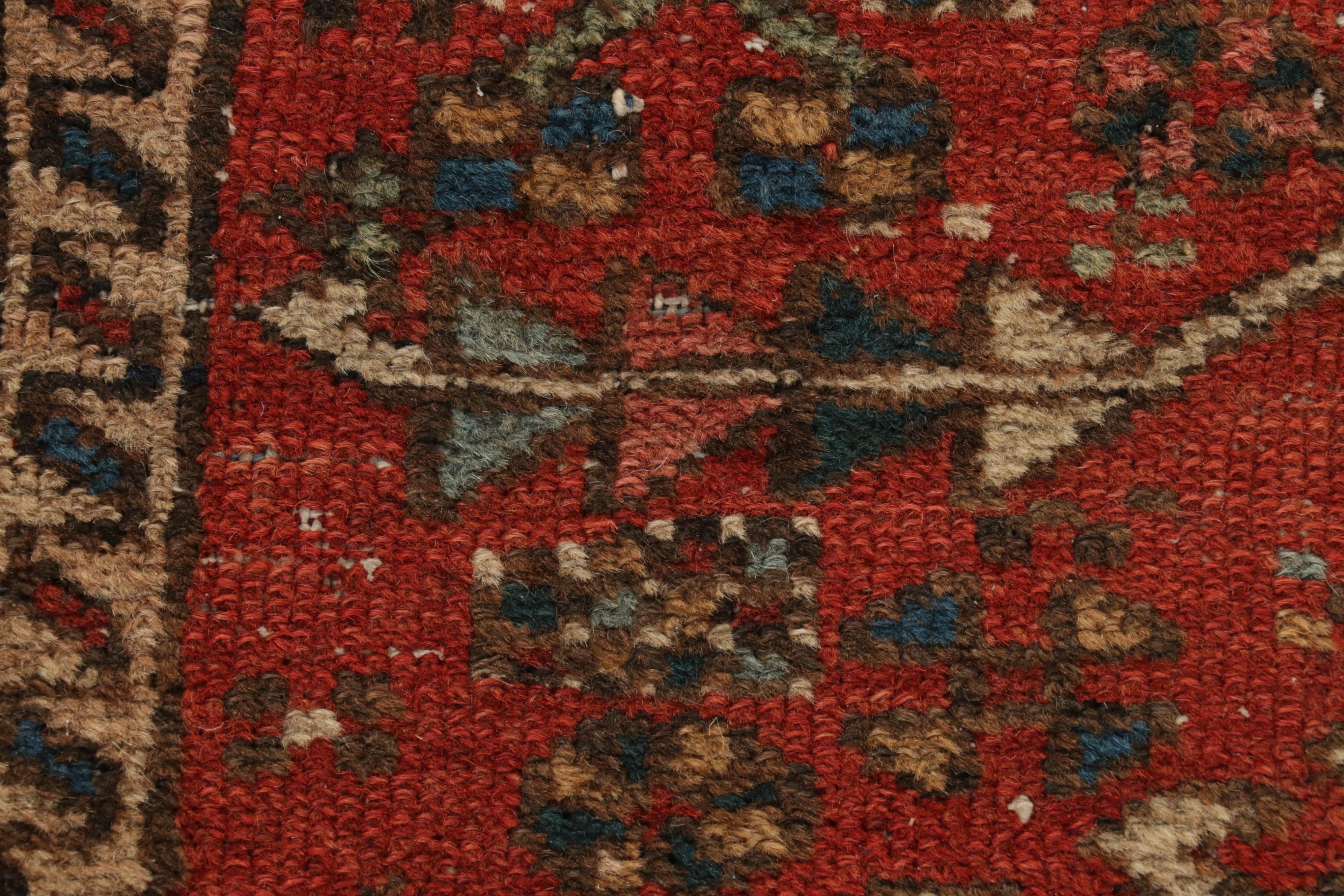 3'4 x 4'7 Hand-Knotted Persian Karaja Accent Rug, circa 1920s