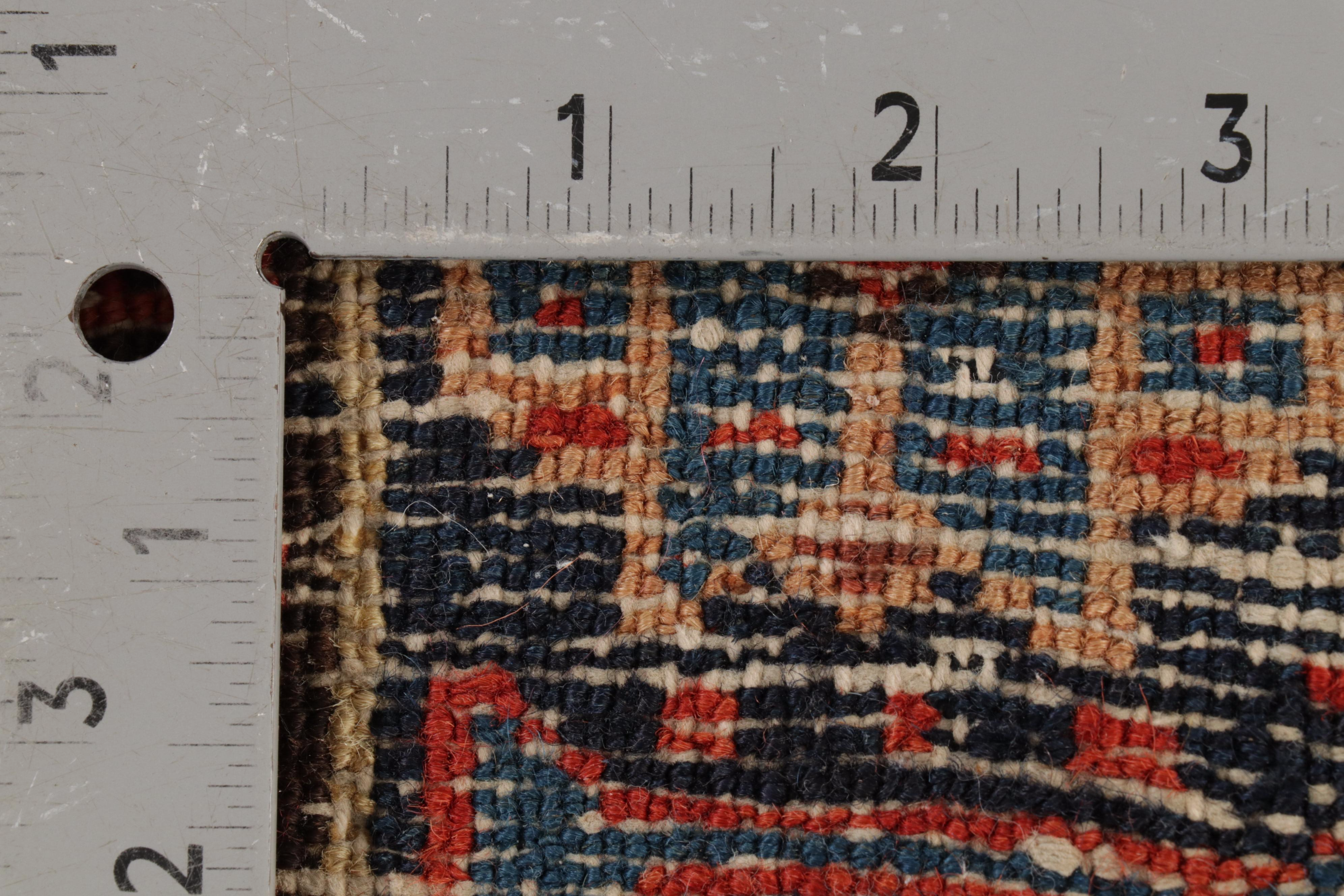 3'4 x 4'7 Hand-Knotted Persian Karaja Accent Rug, circa 1920s