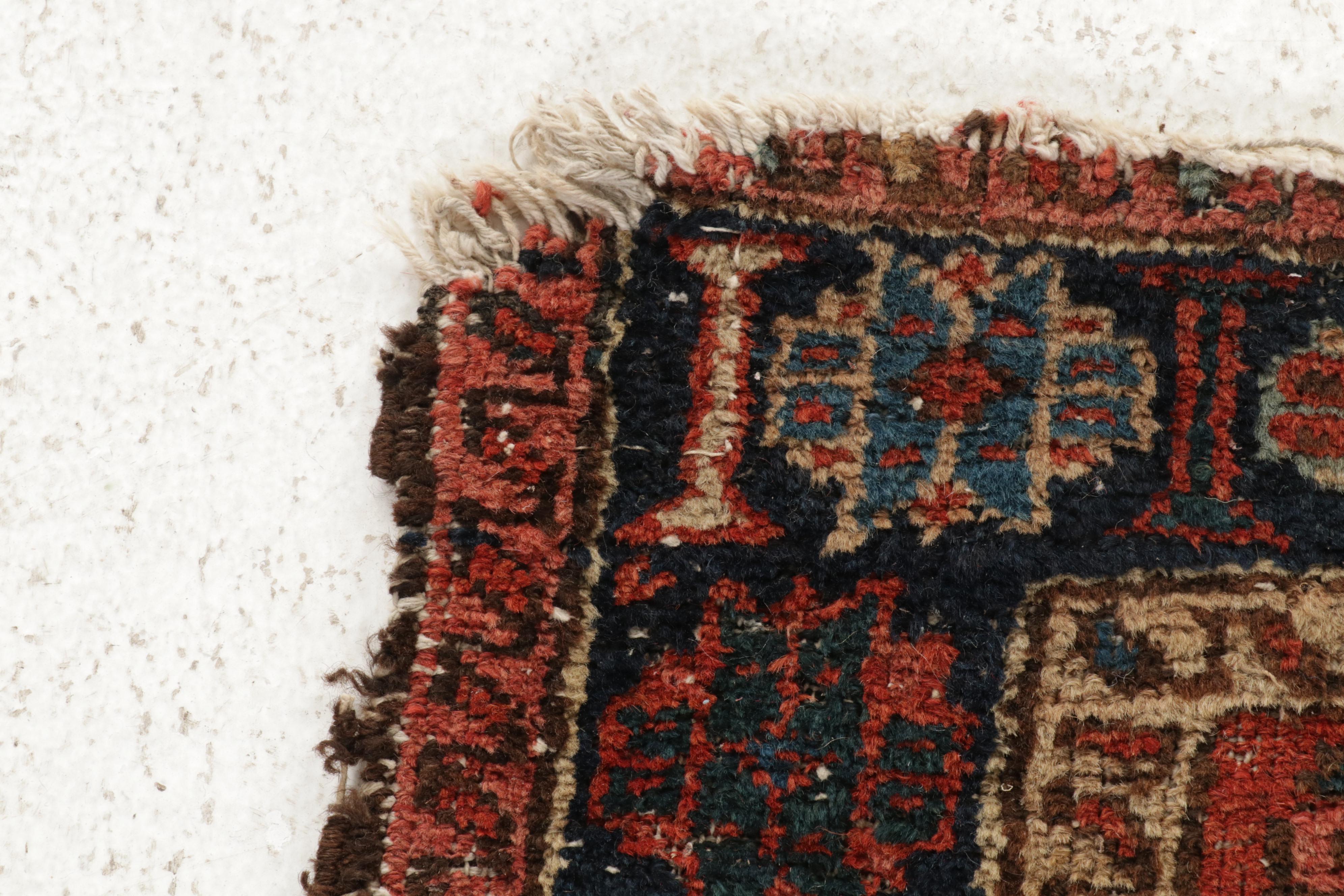 3'4 x 4'7 Hand-Knotted Persian Karaja Accent Rug, circa 1920s