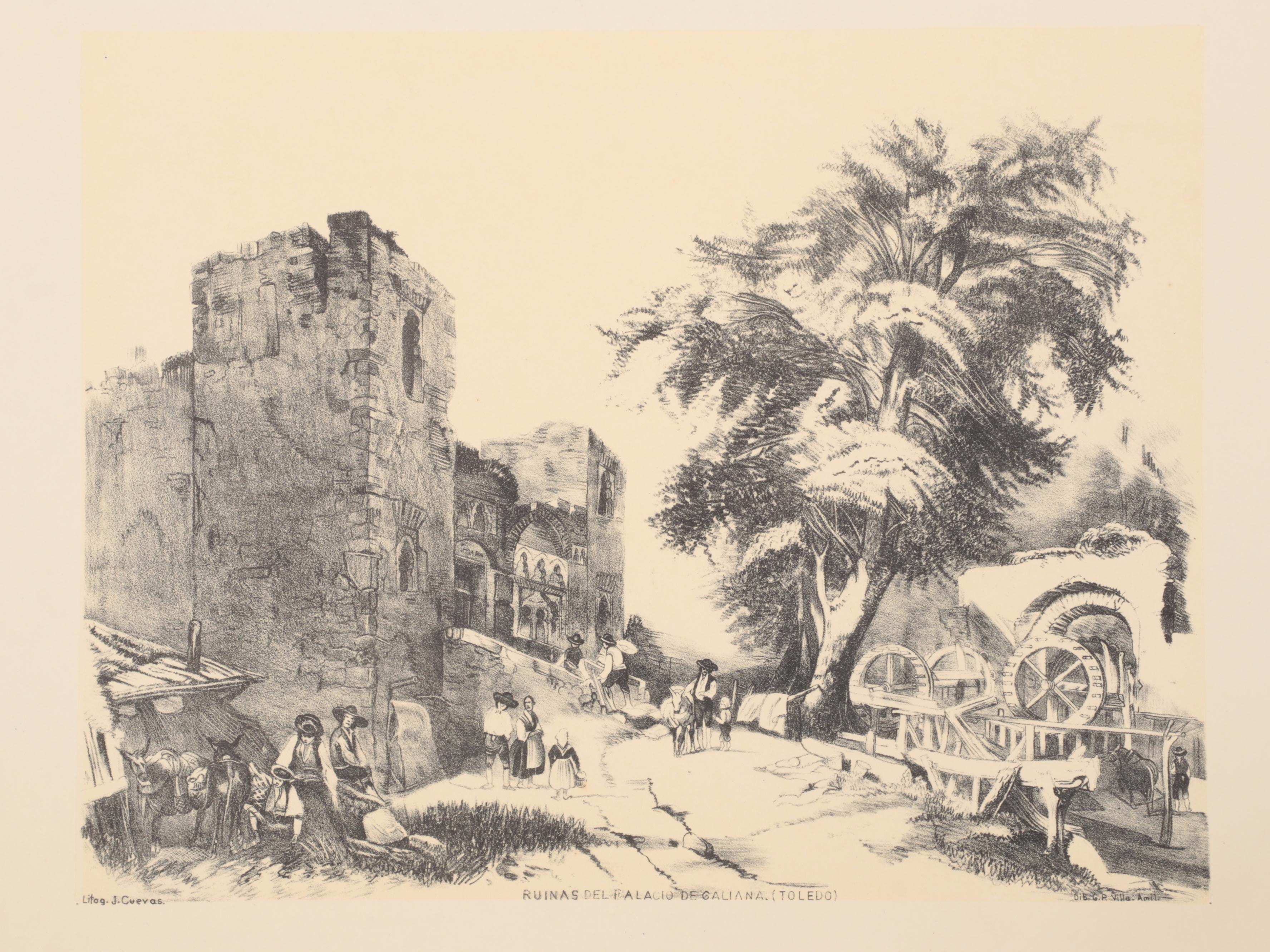 Spanish Landmark Lithographs After Genaro Pérez de Villa-Amil and More