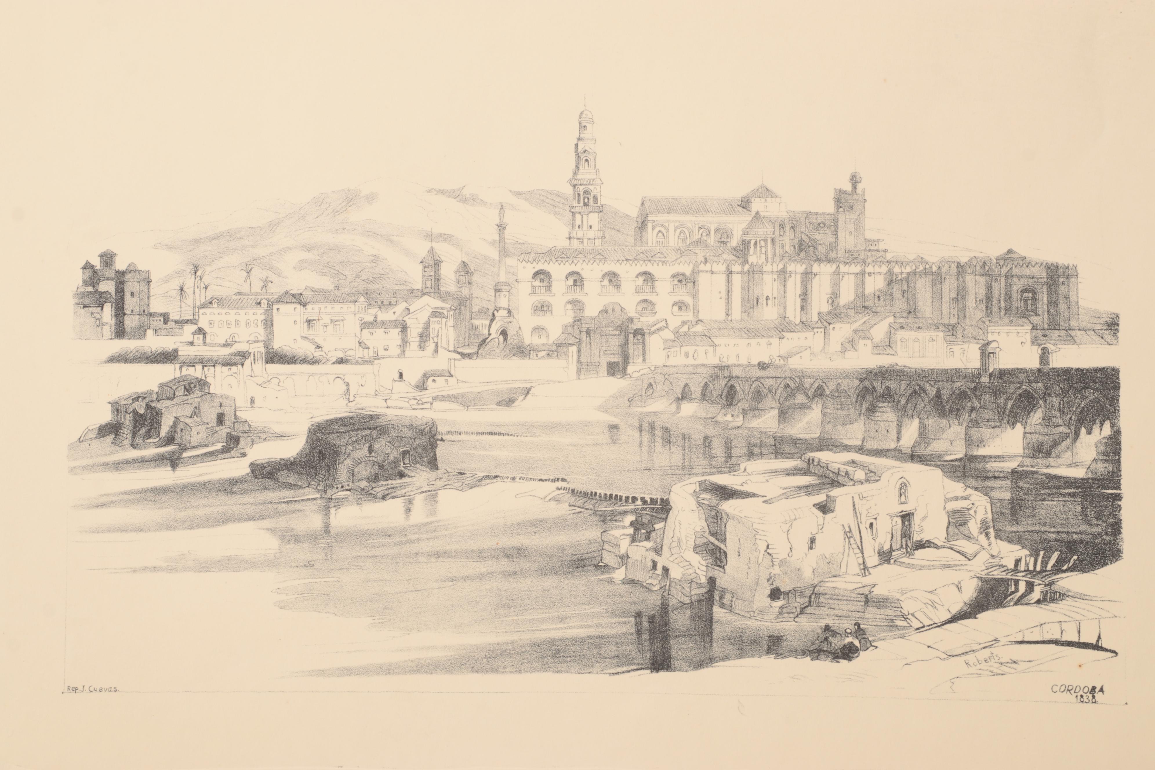 Spanish Landmark Lithographs After Genaro Pérez de Villa-Amil and More