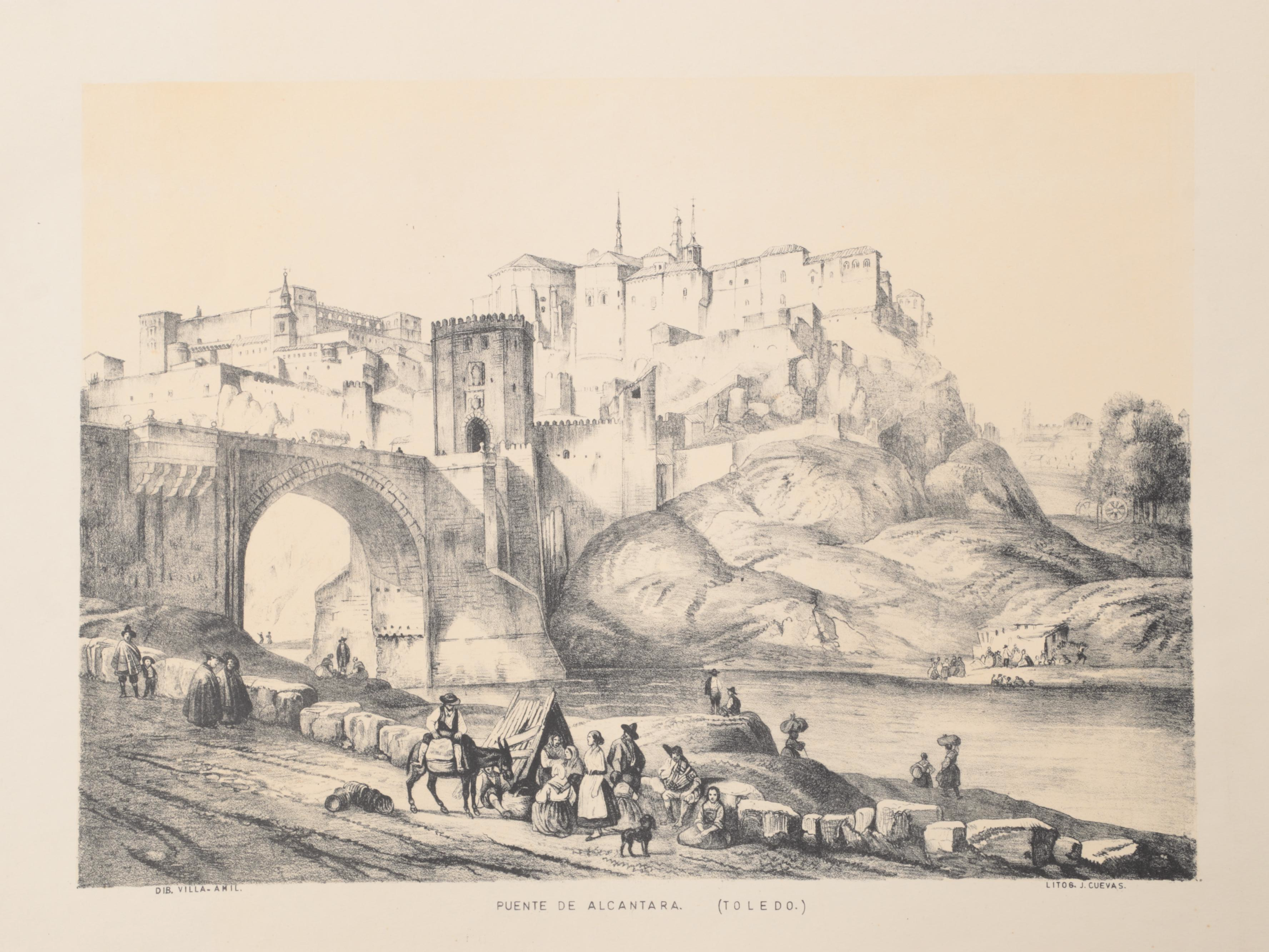 Spanish Landmark Lithographs After Genaro Pérez de Villa-Amil and More