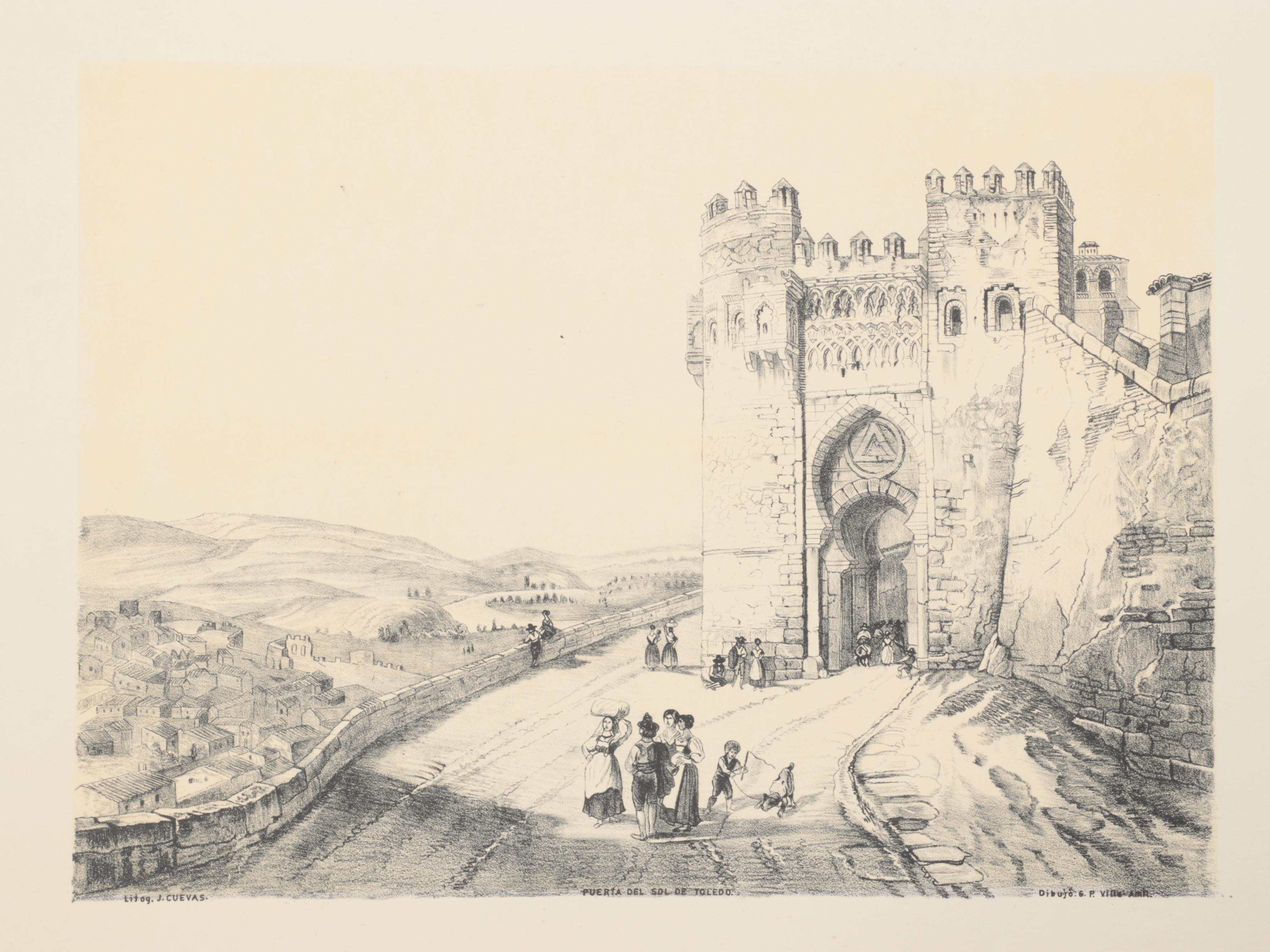 Spanish Landmark Lithographs After Genaro Pérez de Villa-Amil and More