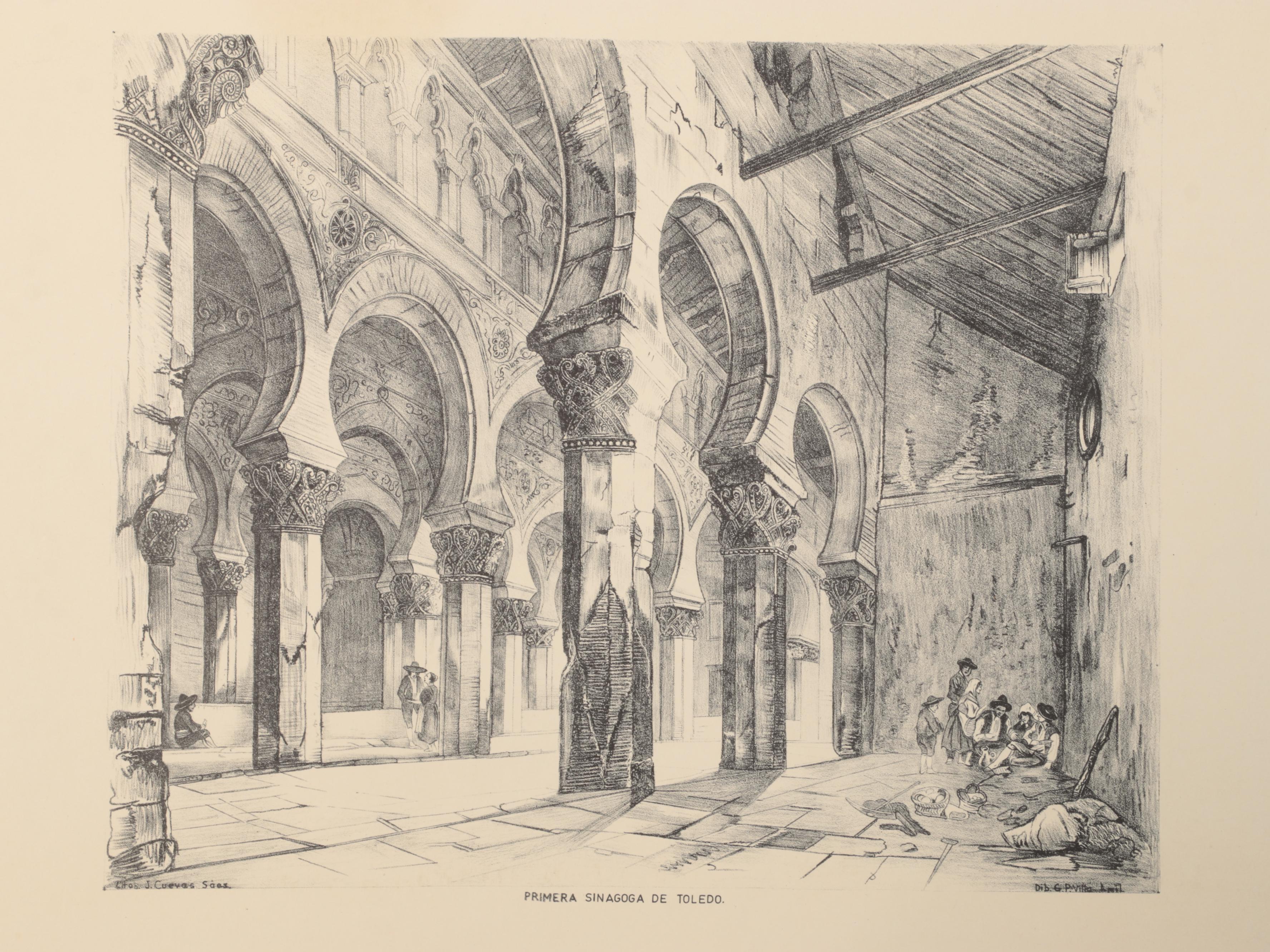 Spanish Landmark Lithographs After Genaro Pérez de Villa-Amil and More