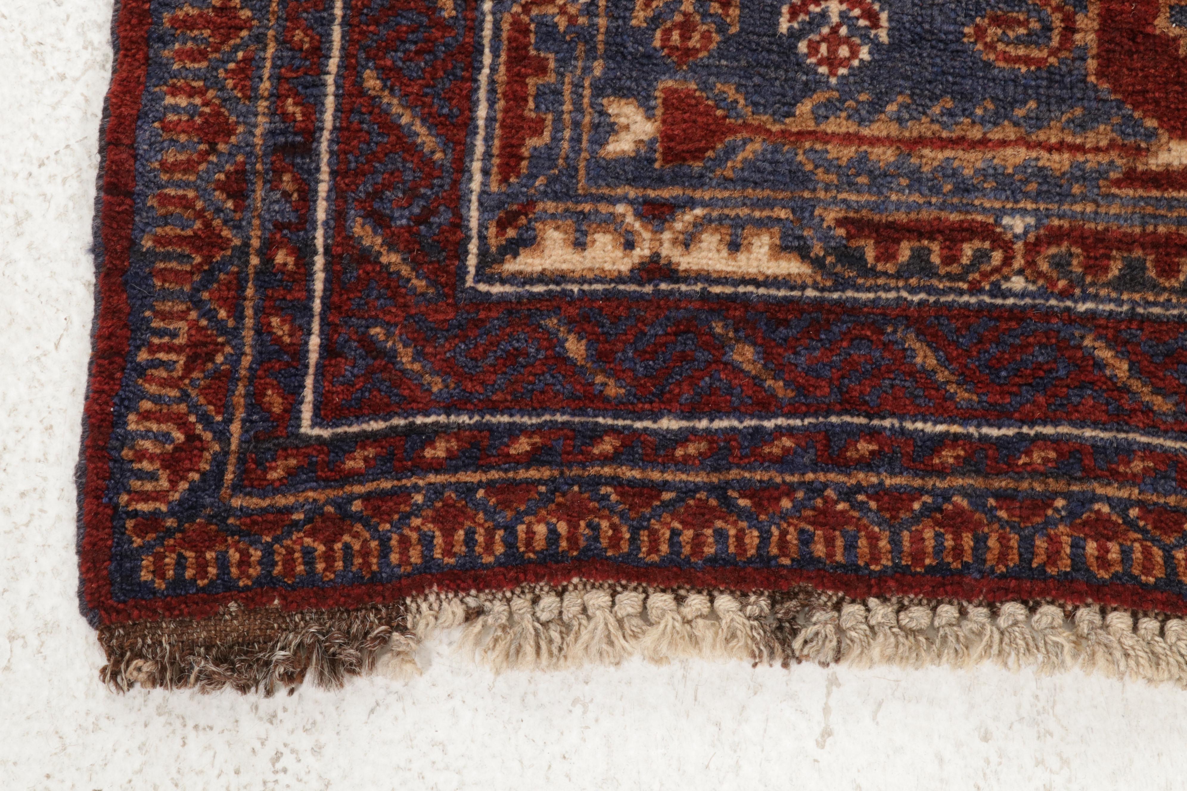 2'8 x 4'10 Hand-Knotted Persian Baluch Rug, 1970s