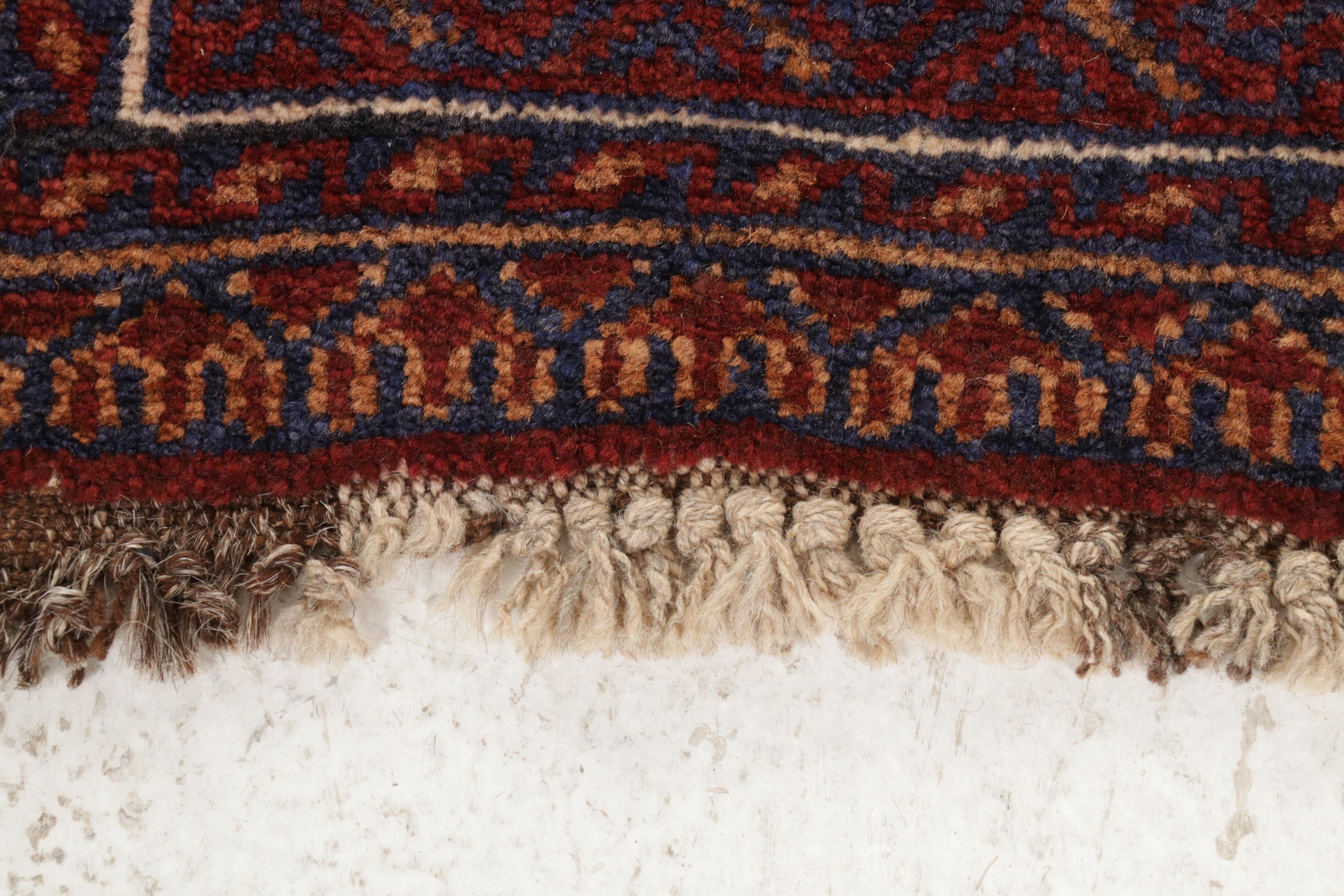 2'8 x 4'10 Hand-Knotted Persian Baluch Rug, 1970s