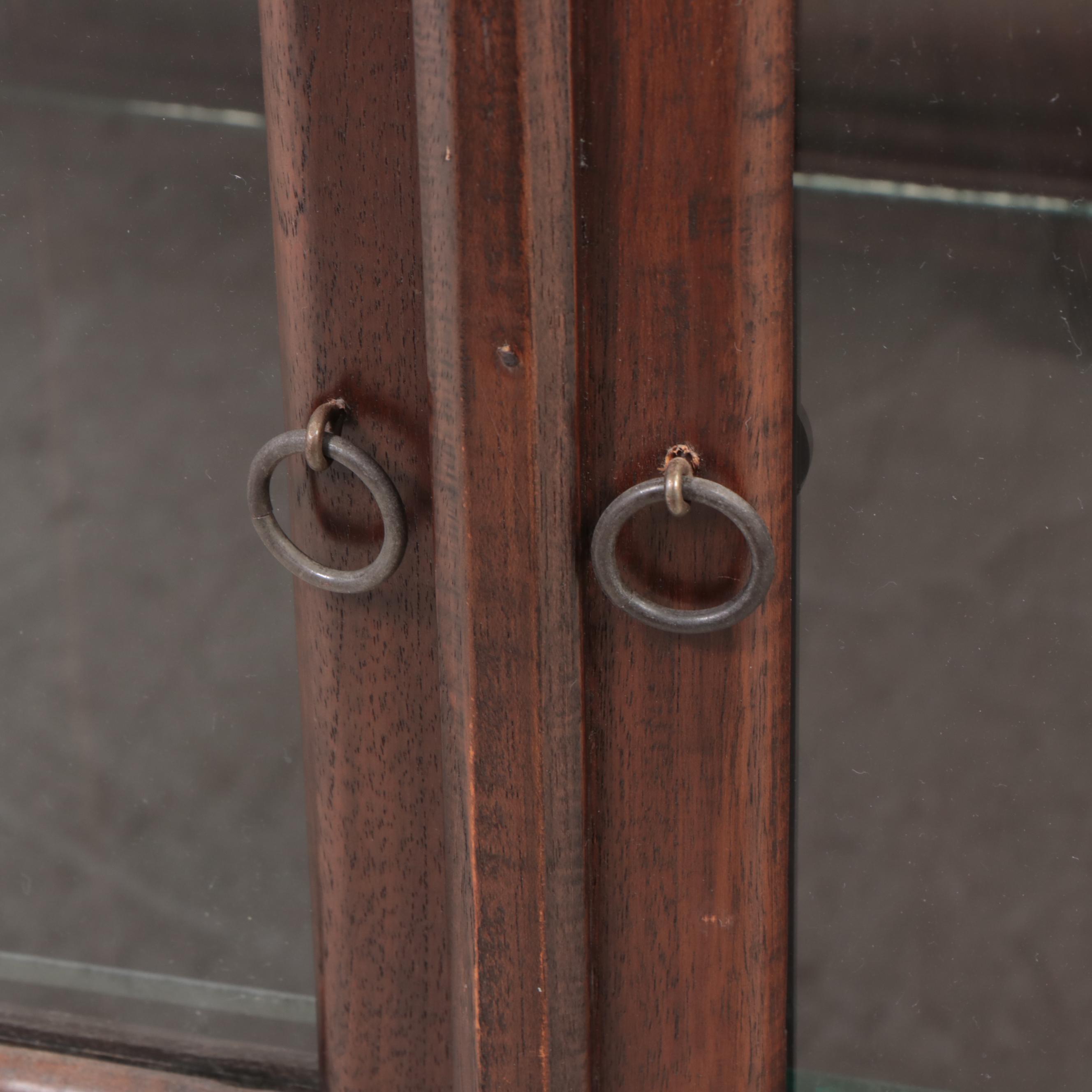 Indonesian Ebonized Teak and Glass Cabinet, 20th Century