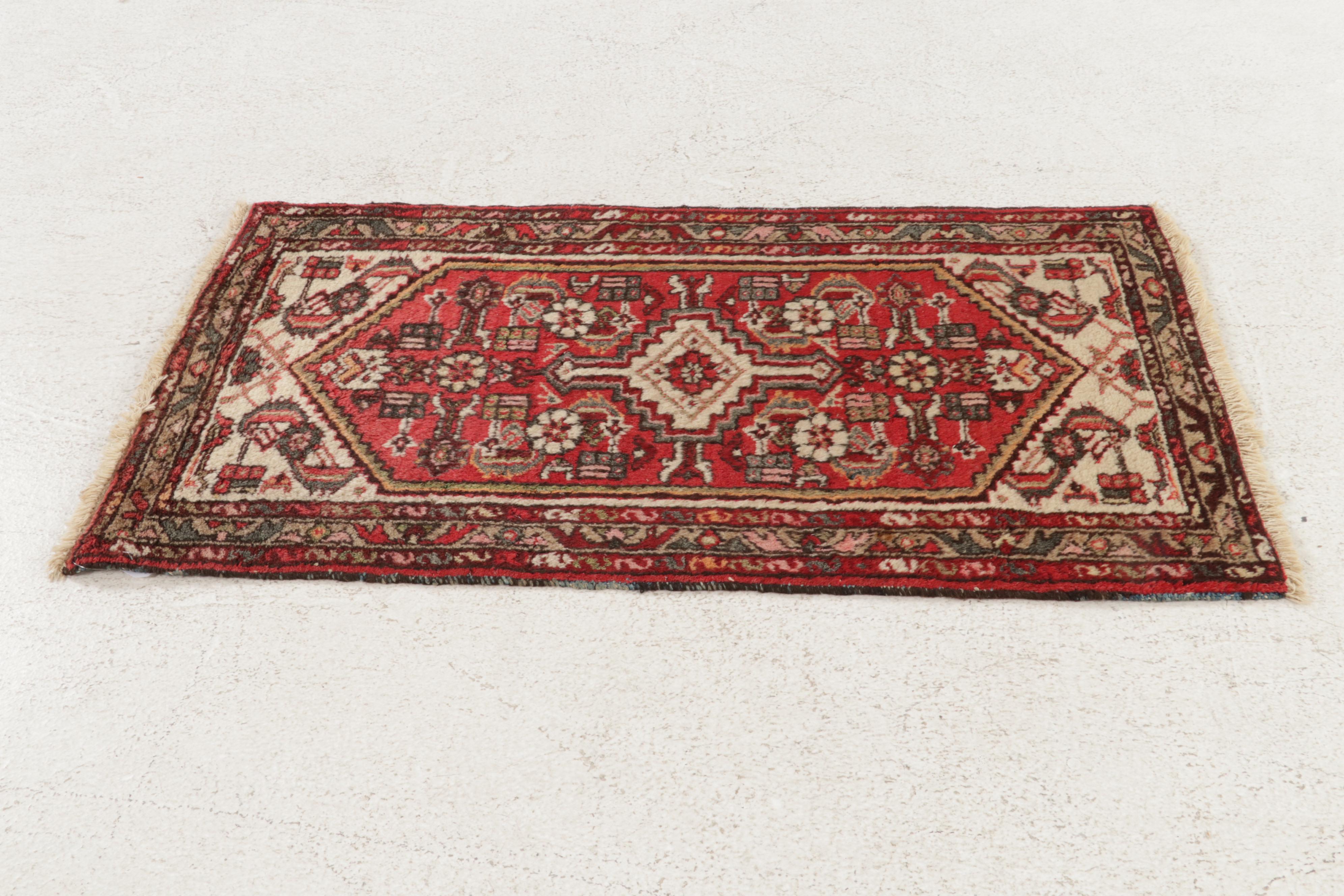 2'3 x 4'2 Hand-Knotted Persian Zanjan Rug, 1920s