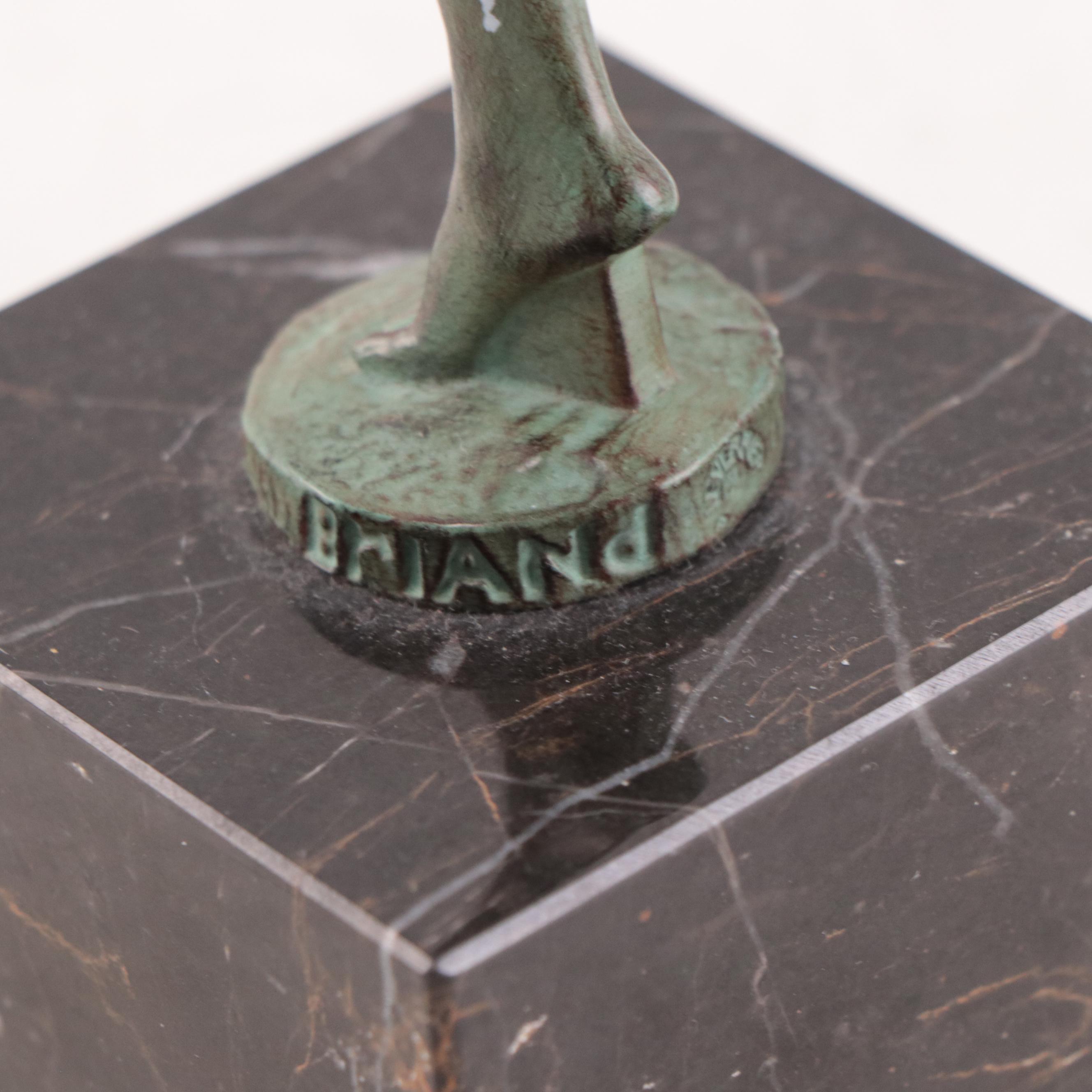 Art Deco Patinated Metal Sculpture After Marcel André Bouraine