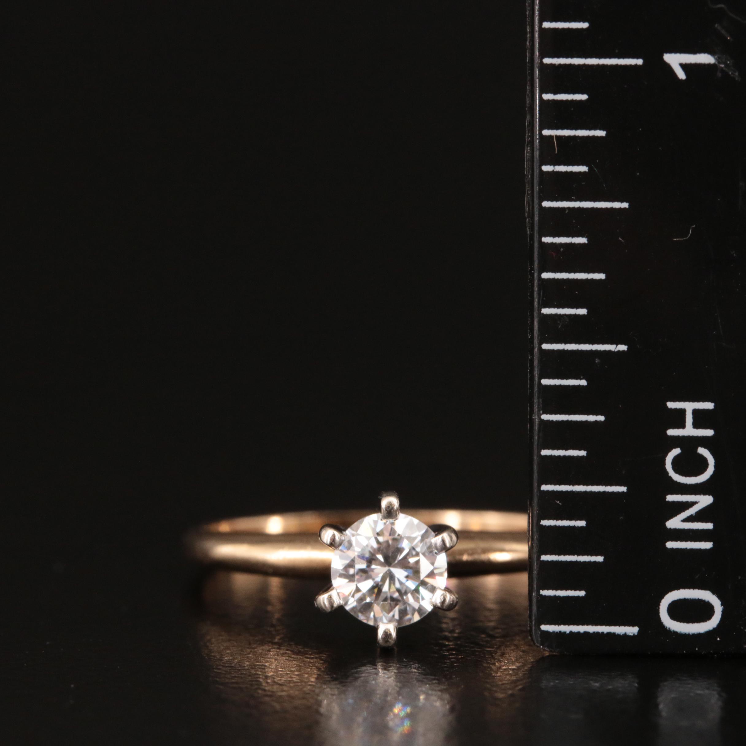 14K 0.51 CT Diamond Solitaire Ring