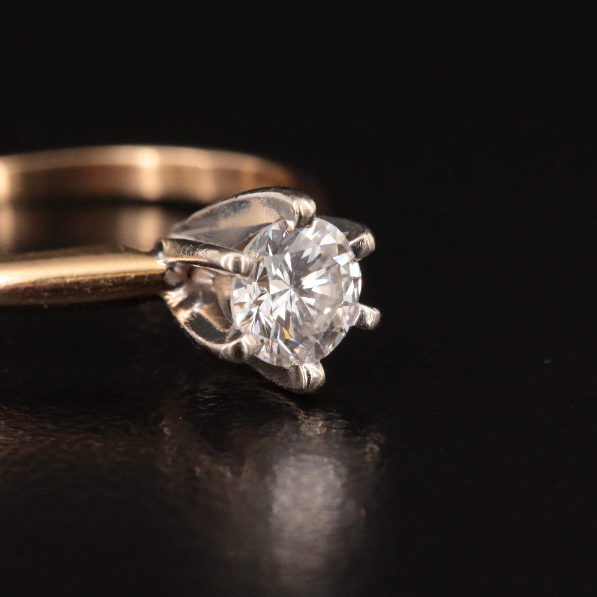 14K 0.51 CT Diamond Solitaire Ring