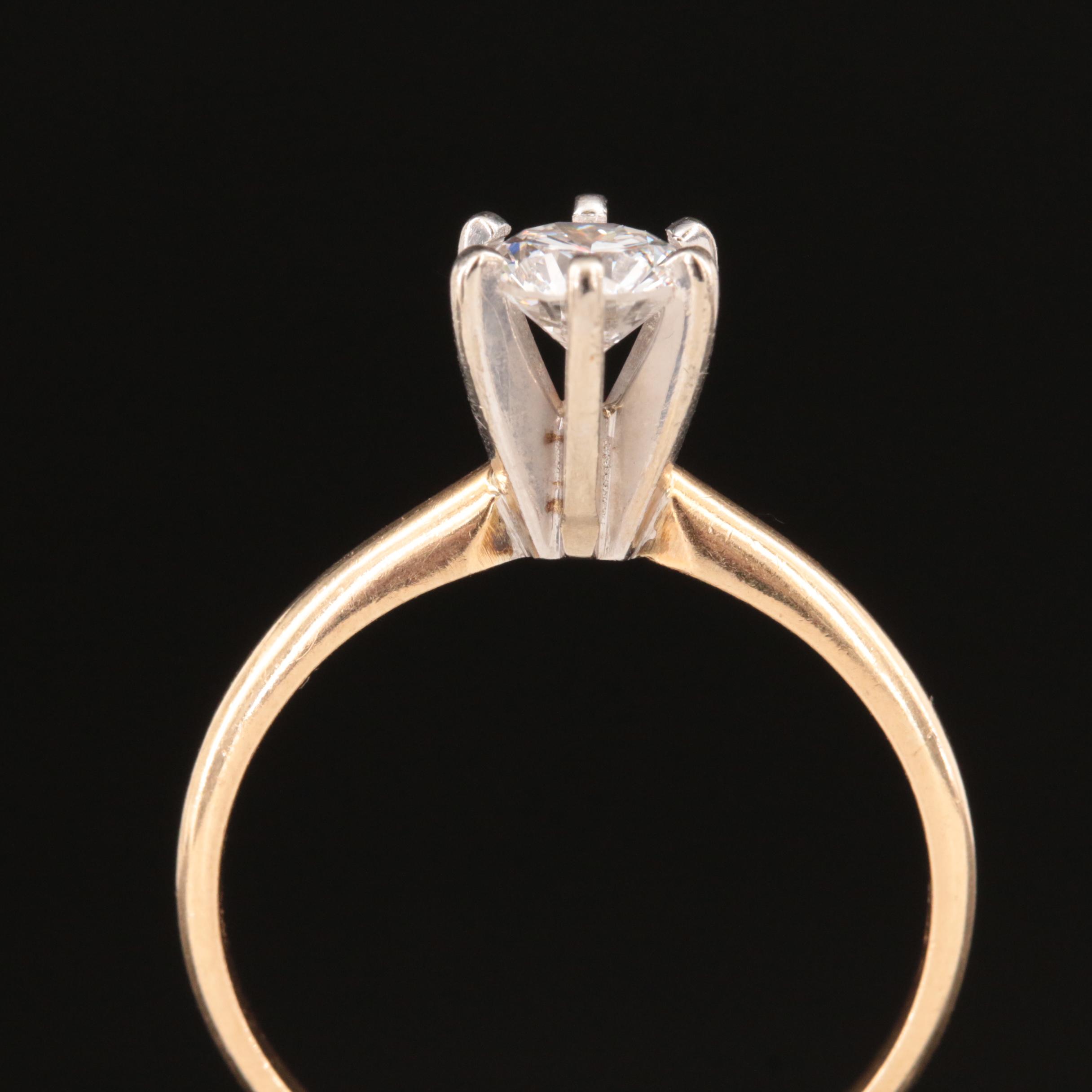 14K 0.51 CT Diamond Solitaire Ring