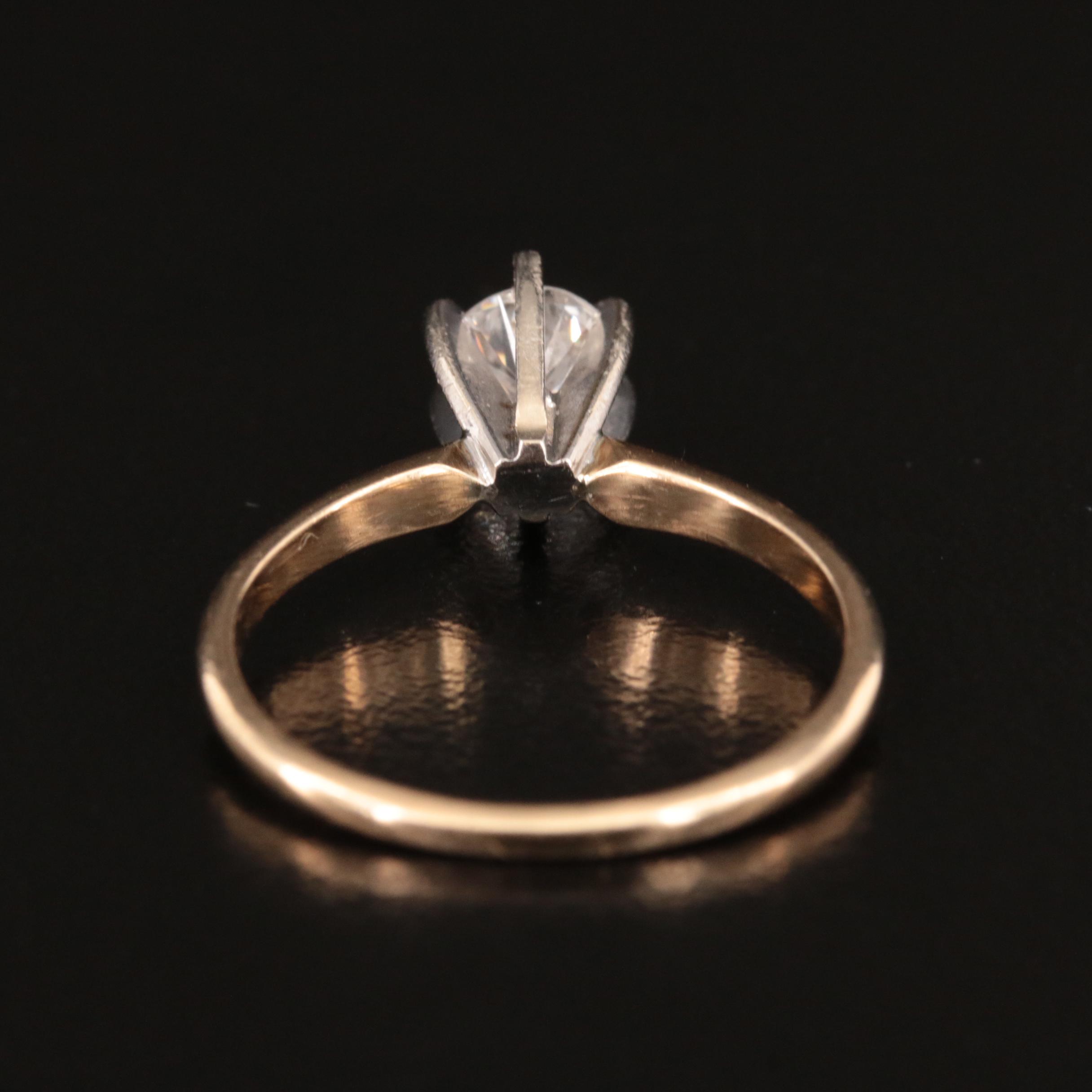 14K 0.51 CT Diamond Solitaire Ring