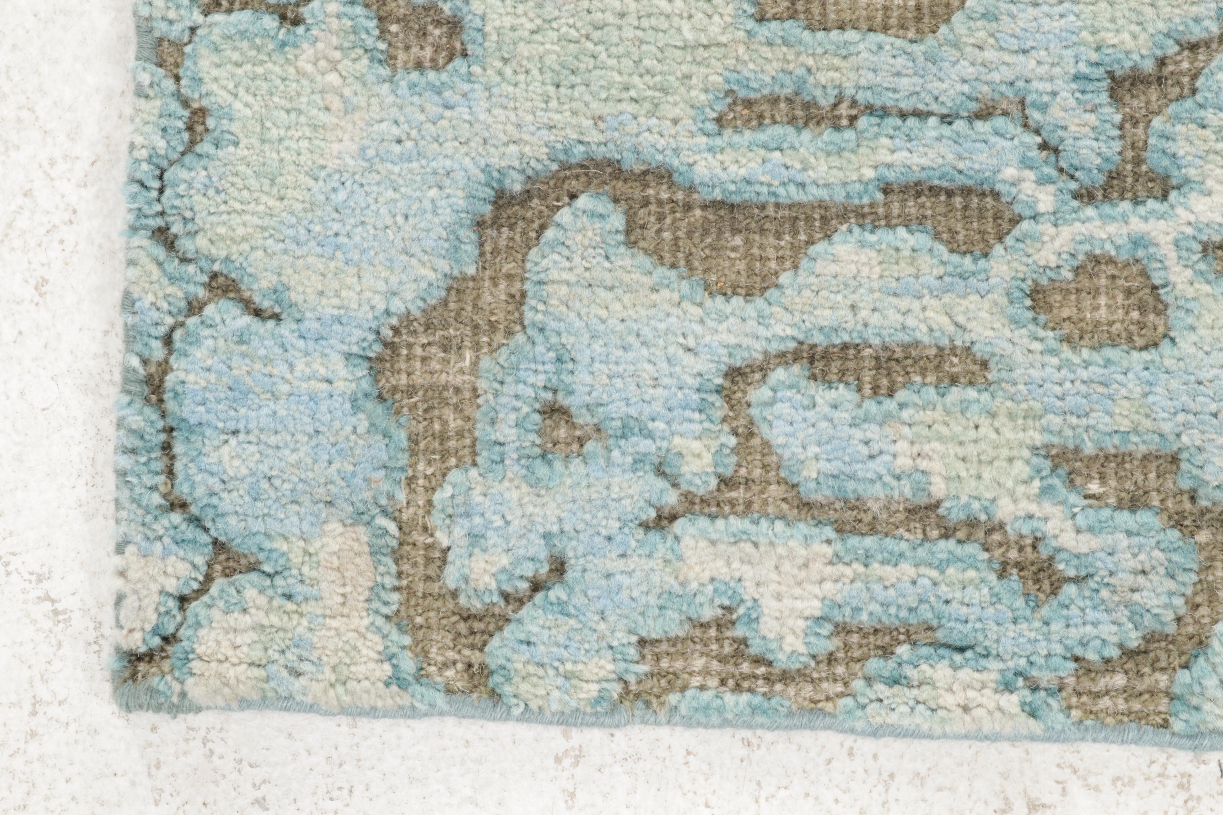 2'5 x 7'7 Hand-Knotted Indo-Moroccan Carpet Runner, 2010s