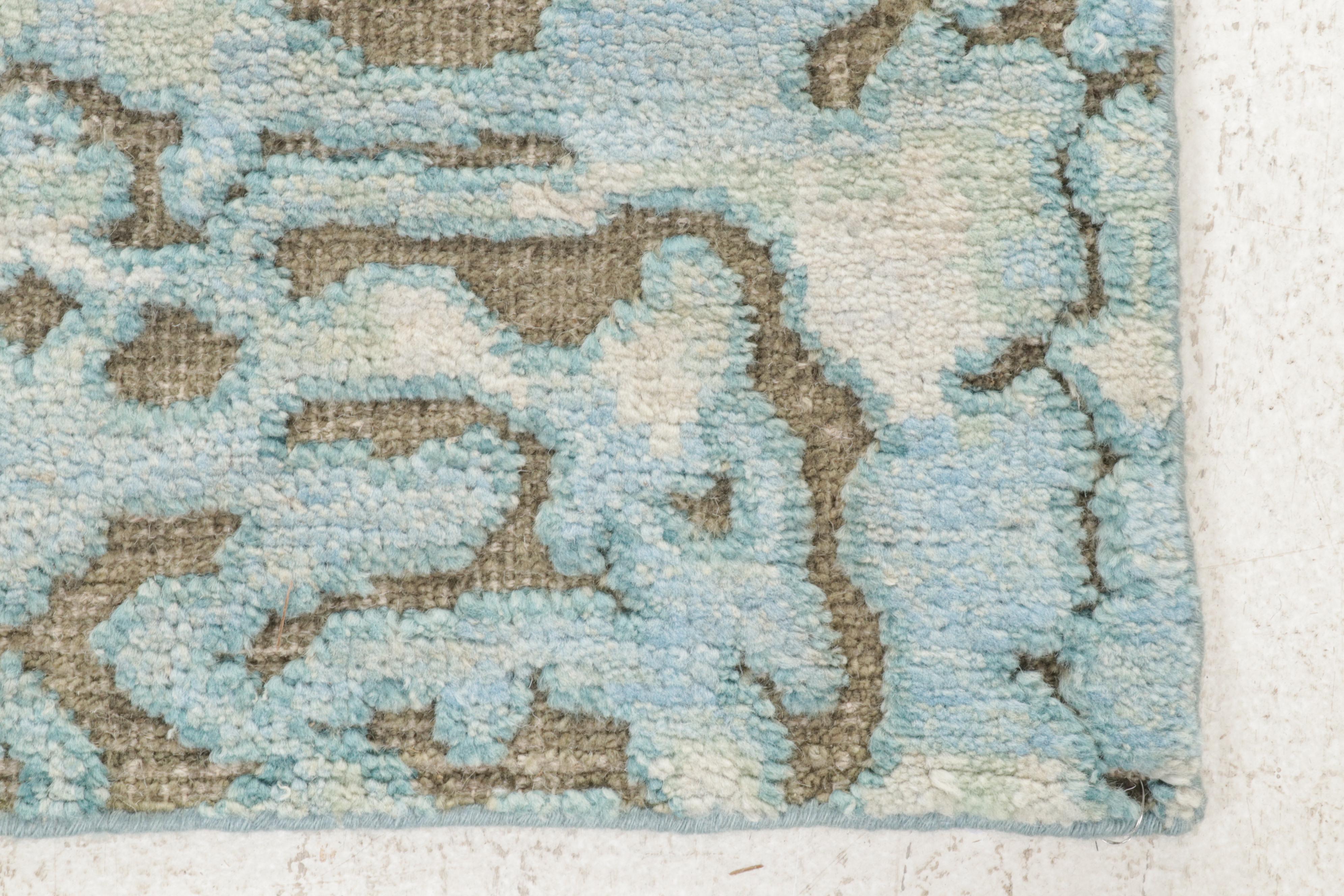 2'5 x 7'7 Hand-Knotted Indo-Moroccan Carpet Runner, 2010s