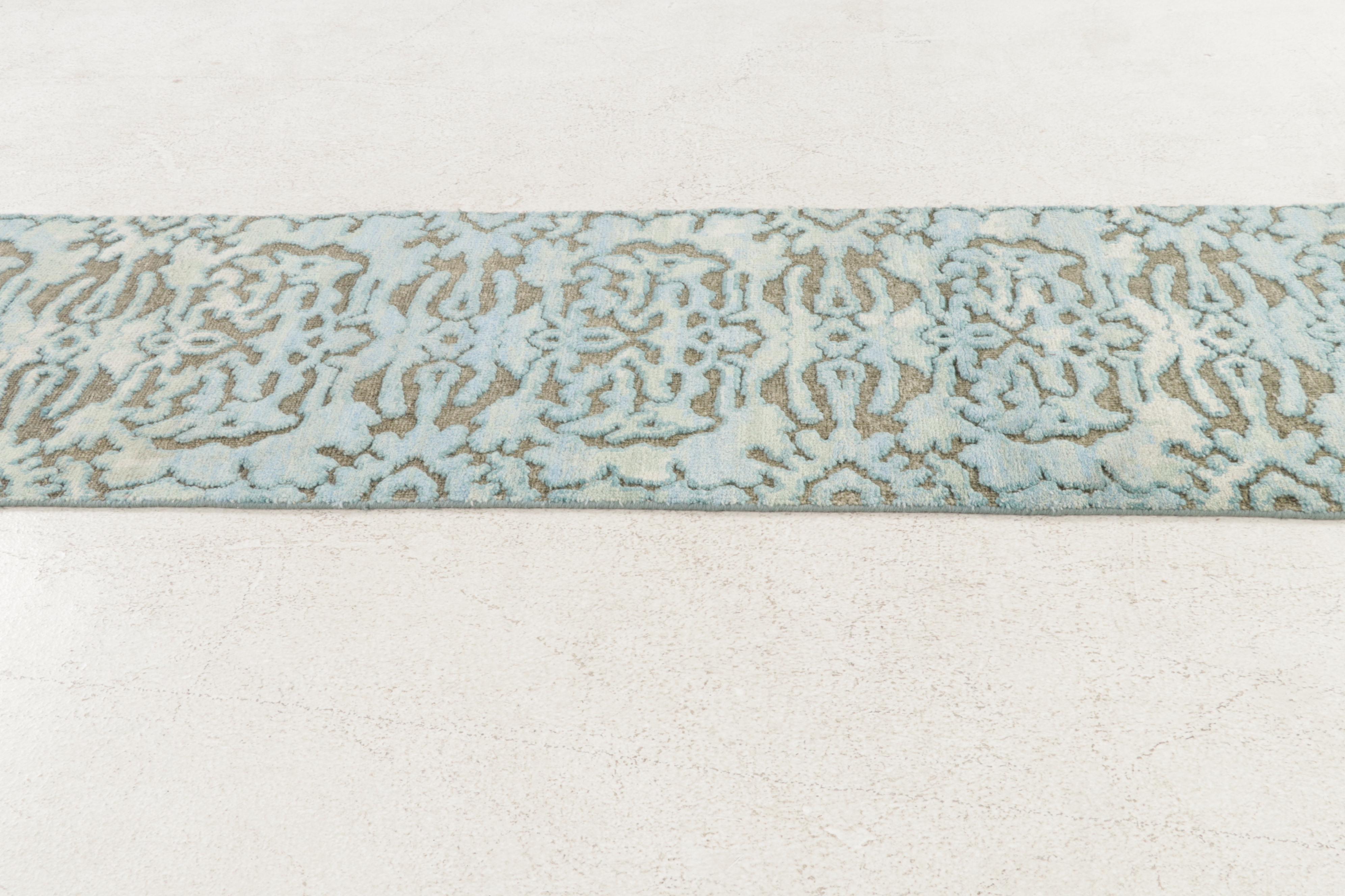 2'5 x 7'7 Hand-Knotted Indo-Moroccan Carpet Runner, 2010s