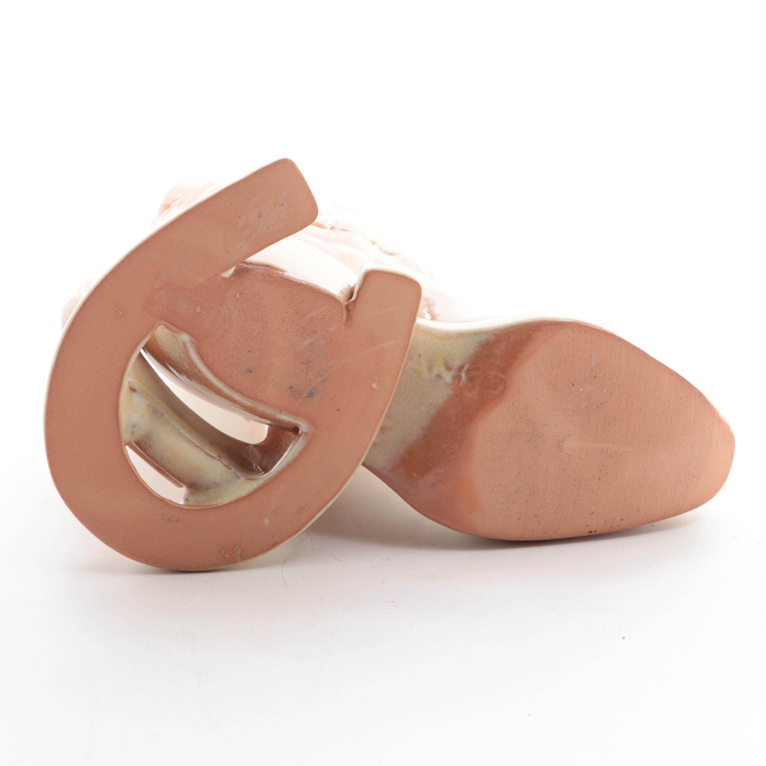 Frankoma "Plainsman" Bookend with Mug and Ashtray, Mid-20th Century