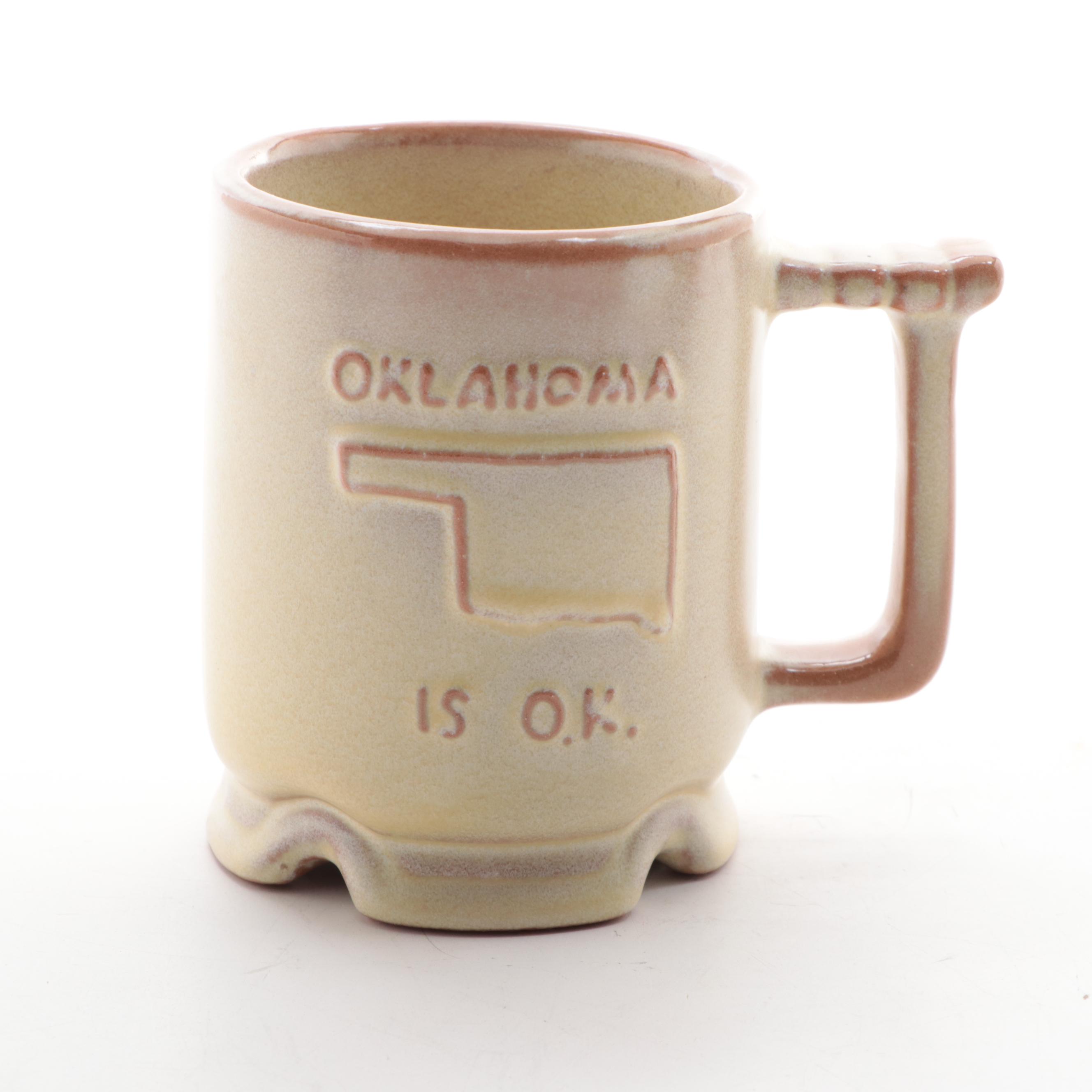 Frankoma "Plainsman" Bookend with Mug and Ashtray, Mid-20th Century