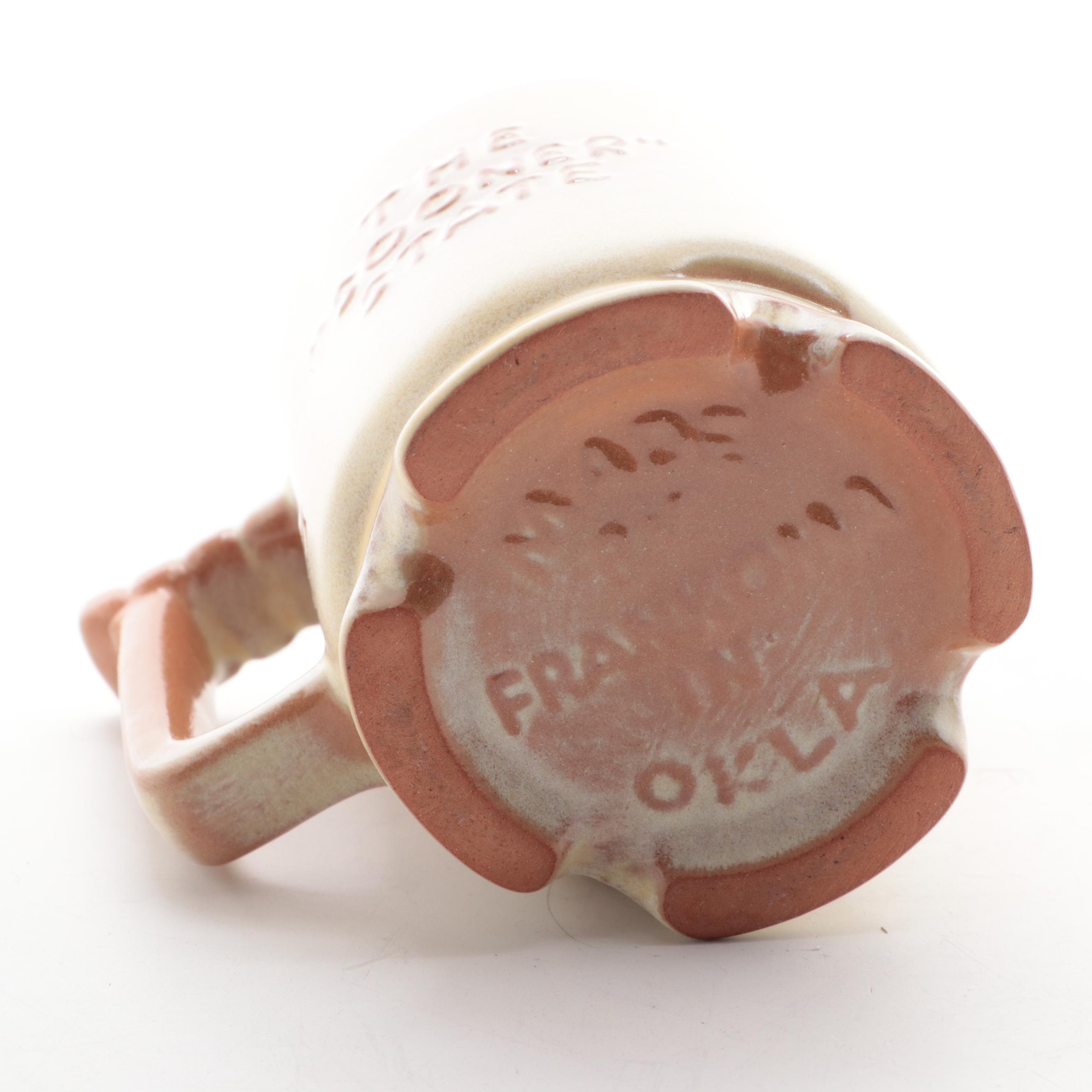 Frankoma "Plainsman" Bookend with Mug and Ashtray, Mid-20th Century