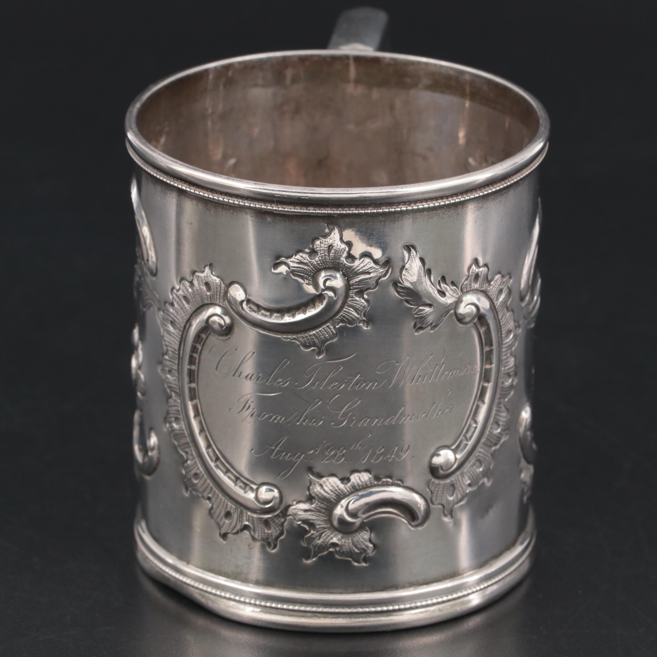 Gale & Hayden Coin Silver Keepsake Cup, 1849