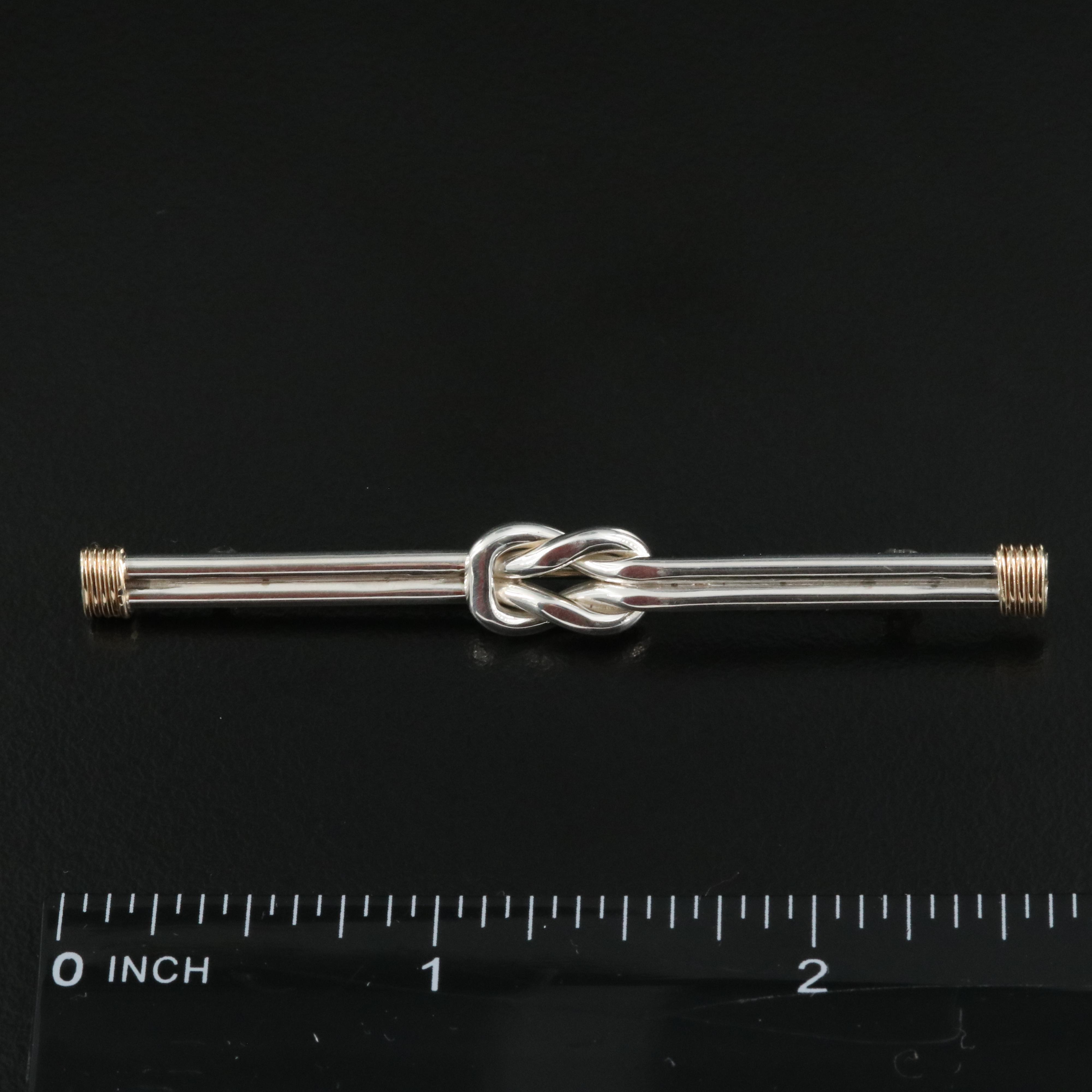 Tiffany & Co. Sterling Knot Brooch with 14K Accents