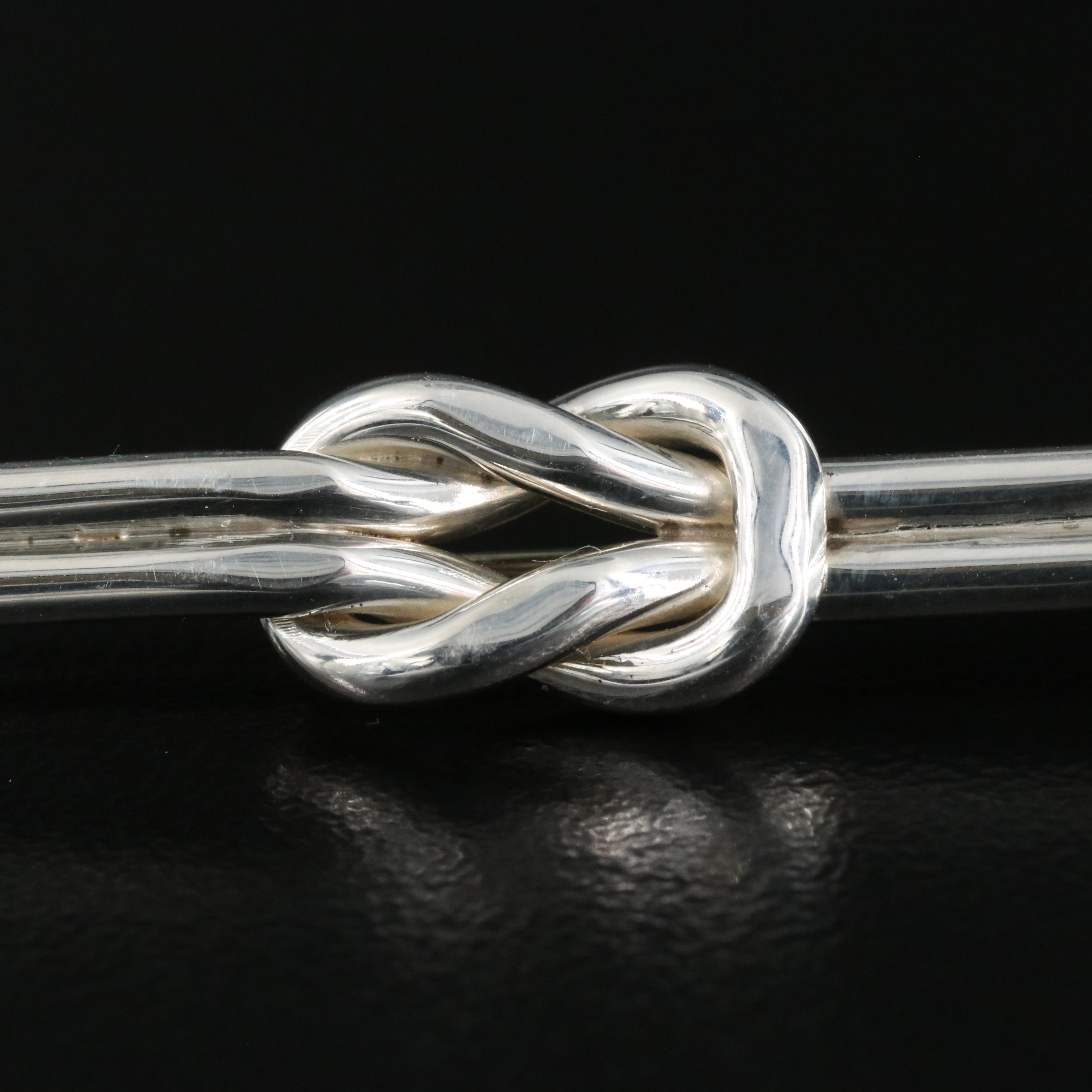 Tiffany & Co. Sterling Knot Brooch with 14K Accents