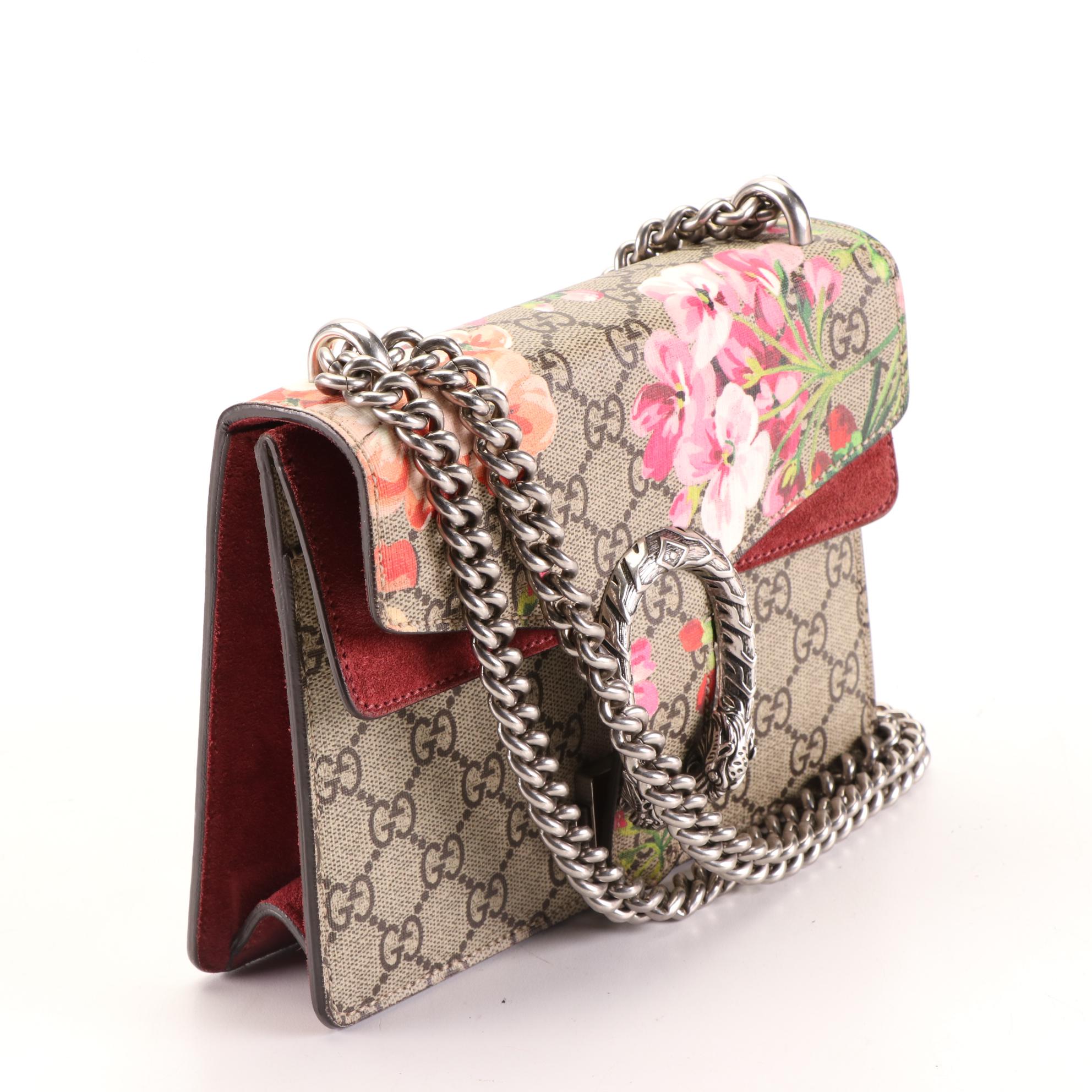 Gucci Dionysus Mini Crossbody Bag in Flora-Printed GG Supreme Canvas/Suede