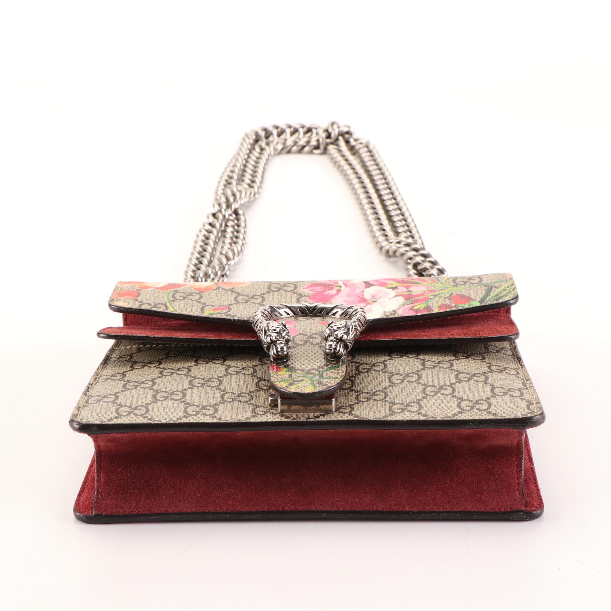 Gucci Dionysus Mini Crossbody Bag in Flora-Printed GG Supreme Canvas/Suede
