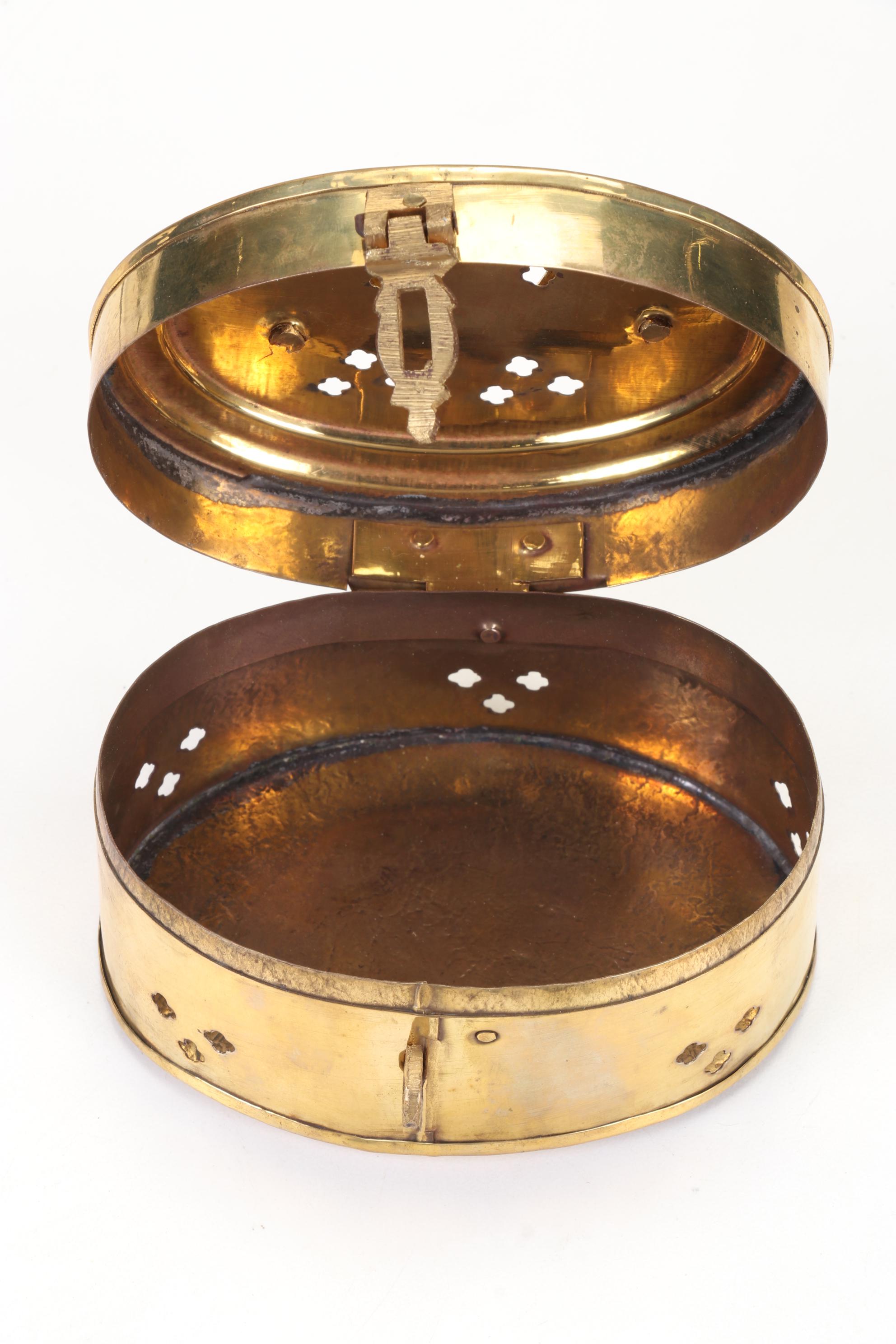 Pressed Brass Wall Hanging, Carved Wood Plant Stand, Schrafft's Candy Box & More