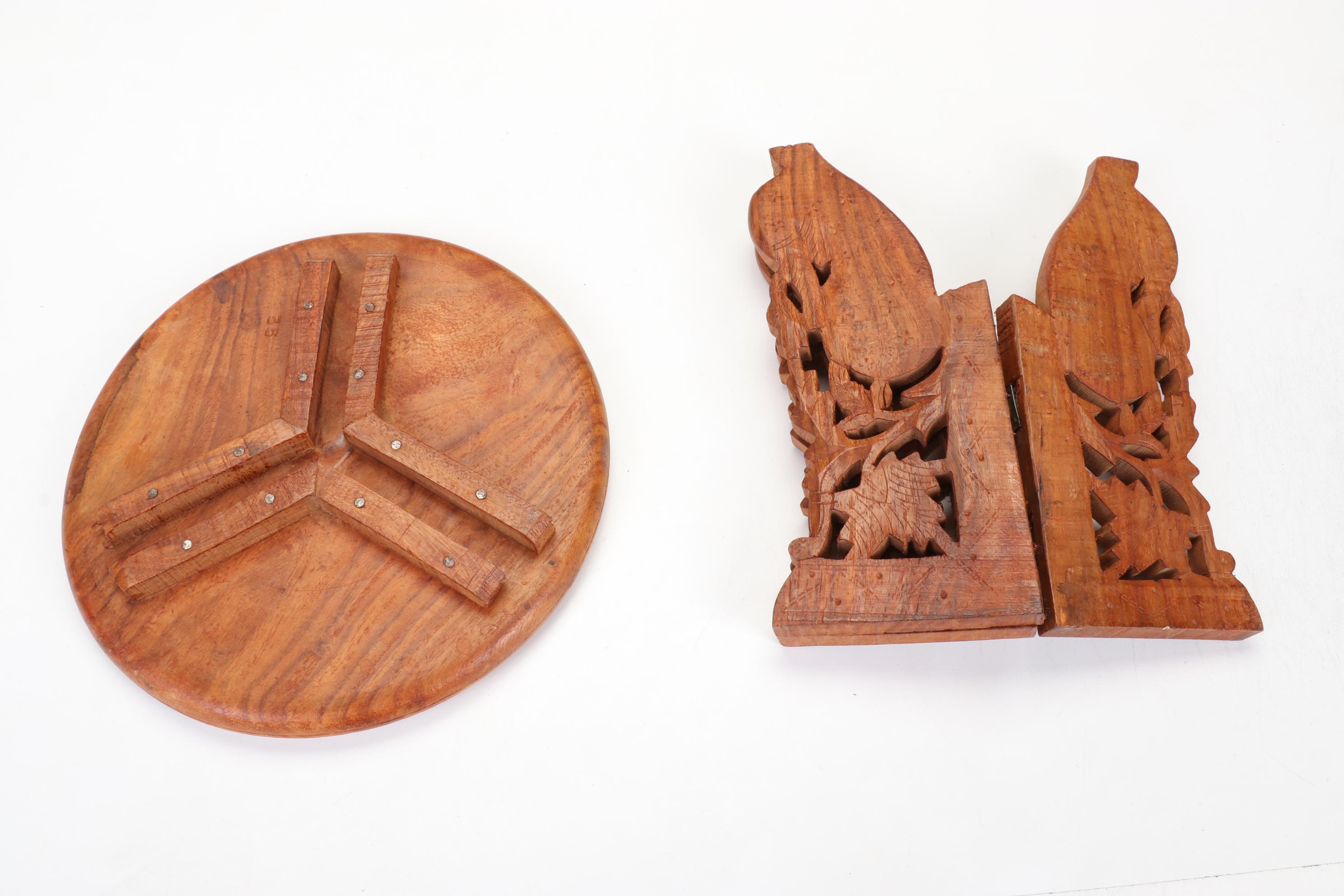 Pressed Brass Wall Hanging, Carved Wood Plant Stand, Schrafft's Candy Box & More