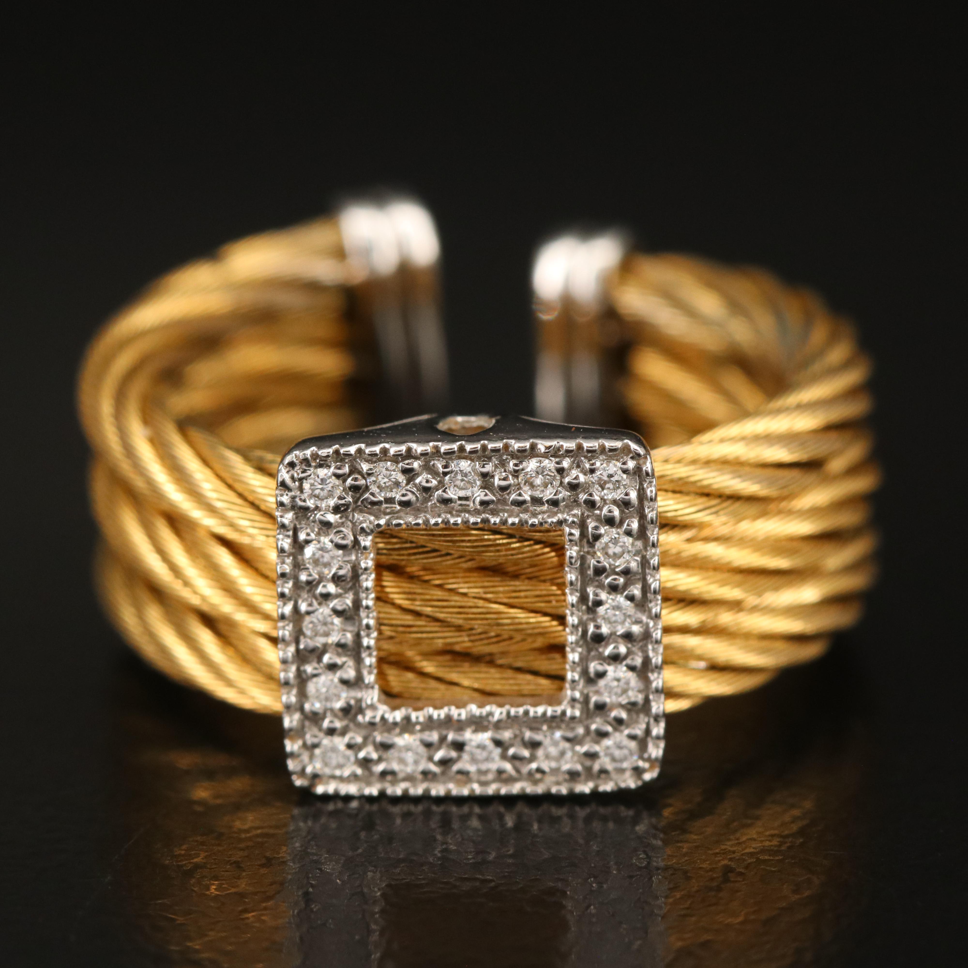 Charríol 18K 0.09 CTW Diamond Cable Ring