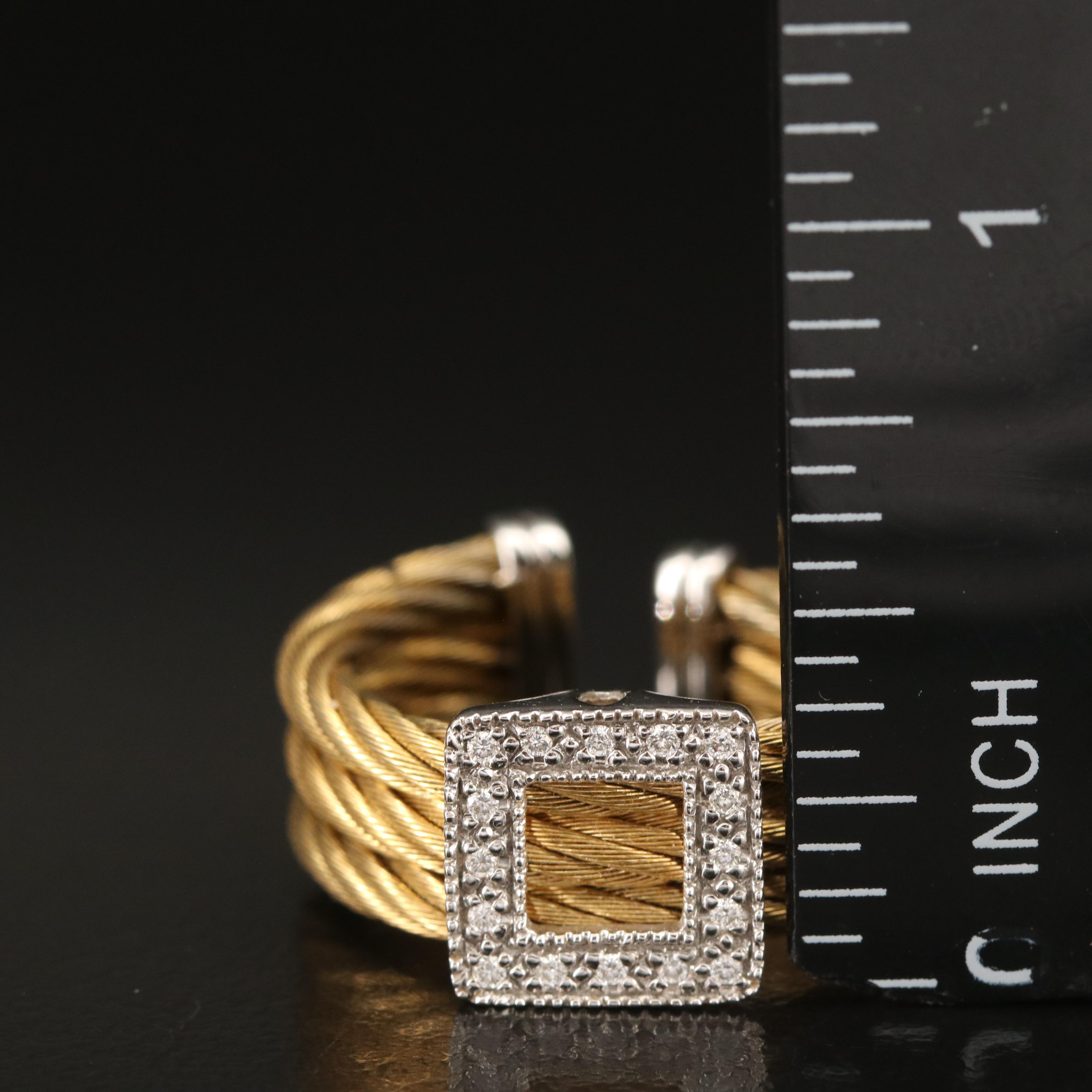 Charríol 18K 0.09 CTW Diamond Cable Ring