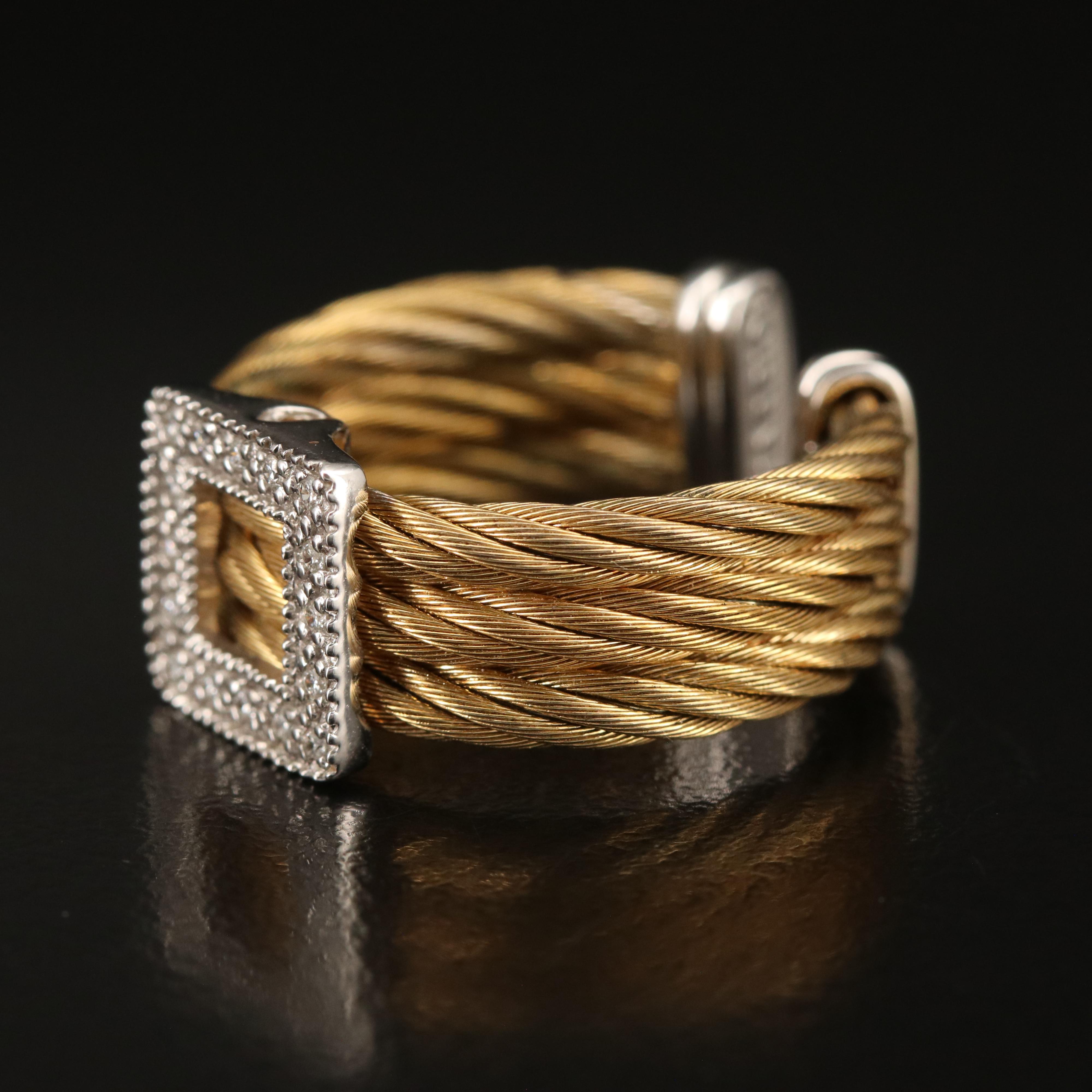 Charríol 18K 0.09 CTW Diamond Cable Ring