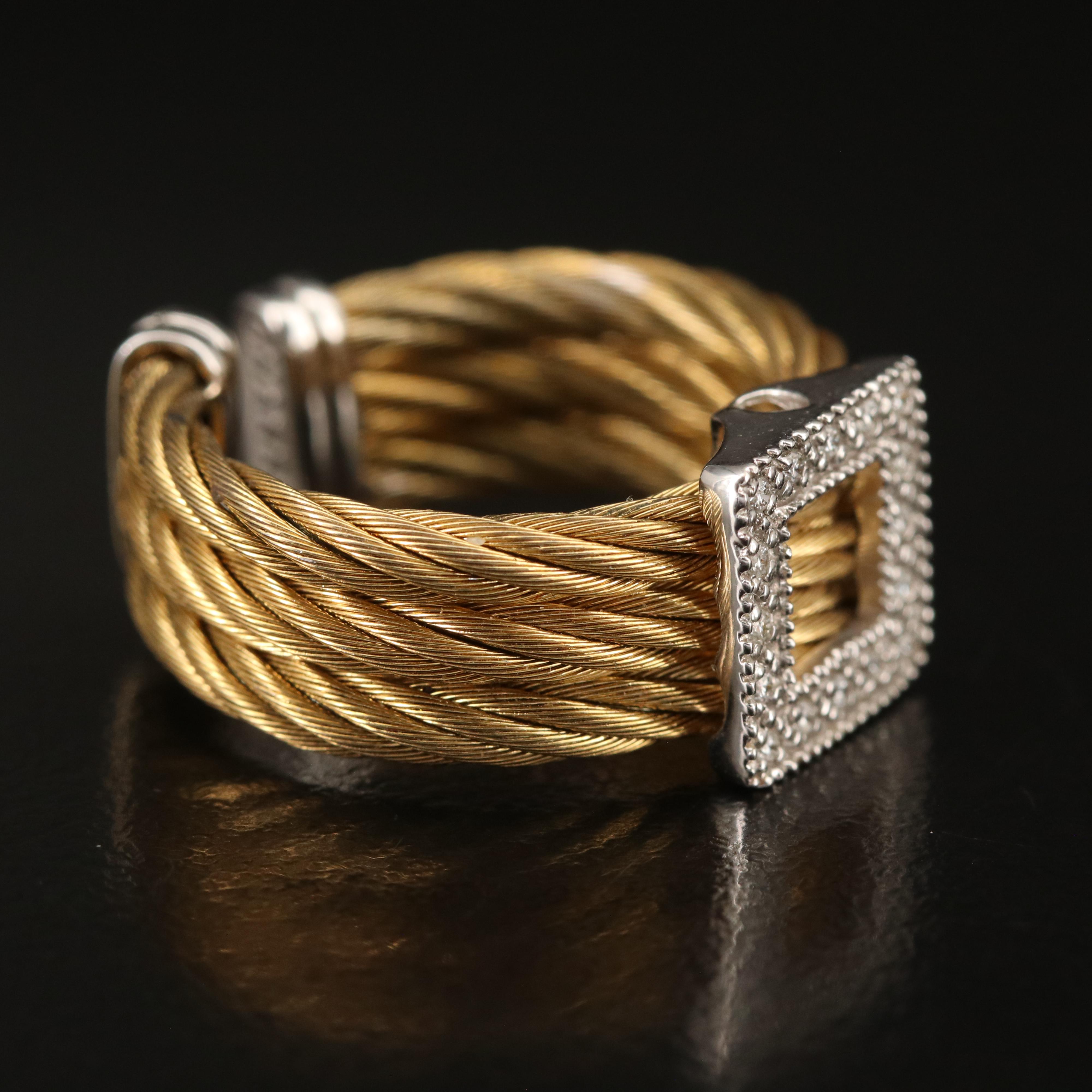 Charríol 18K 0.09 CTW Diamond Cable Ring