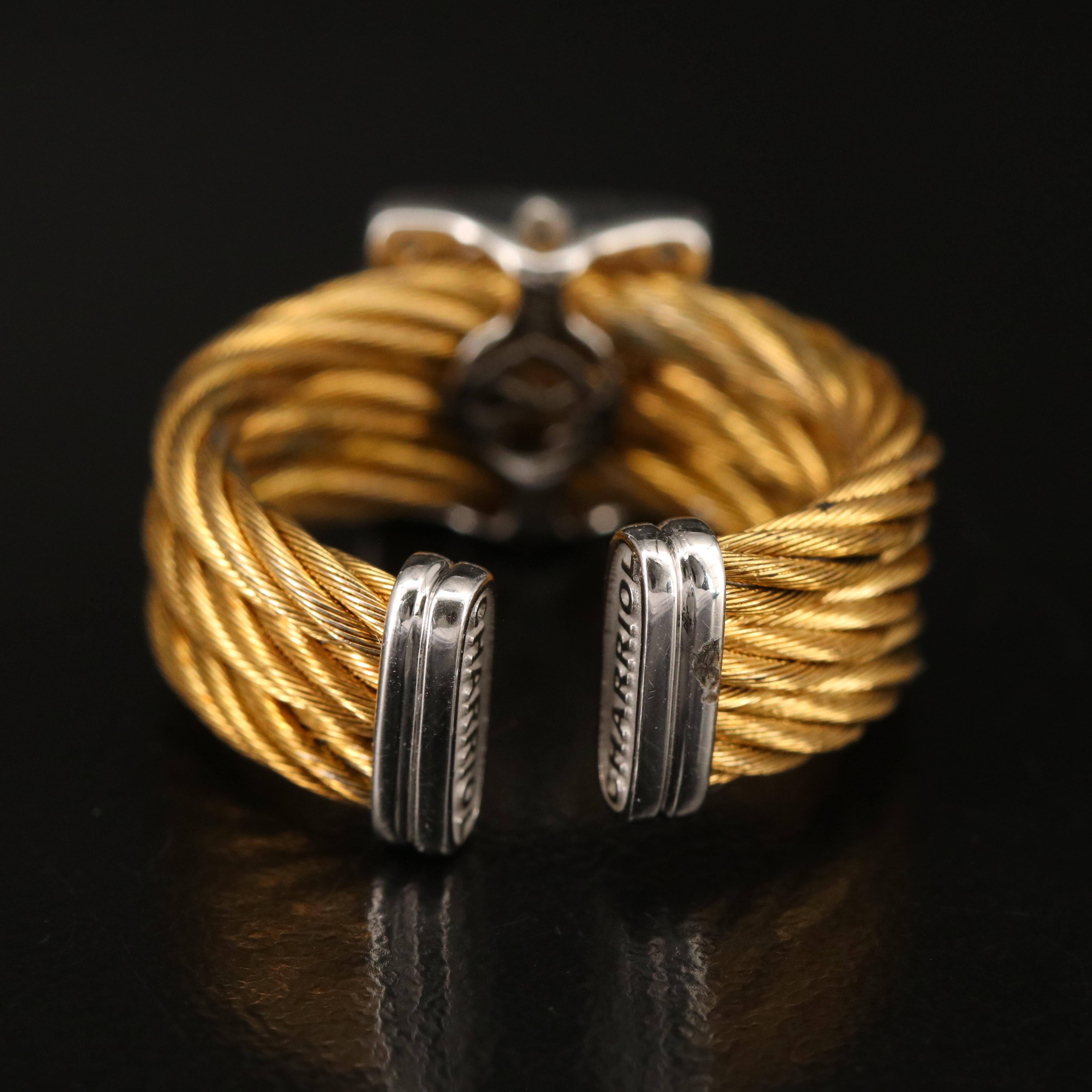 Charríol 18K 0.09 CTW Diamond Cable Ring