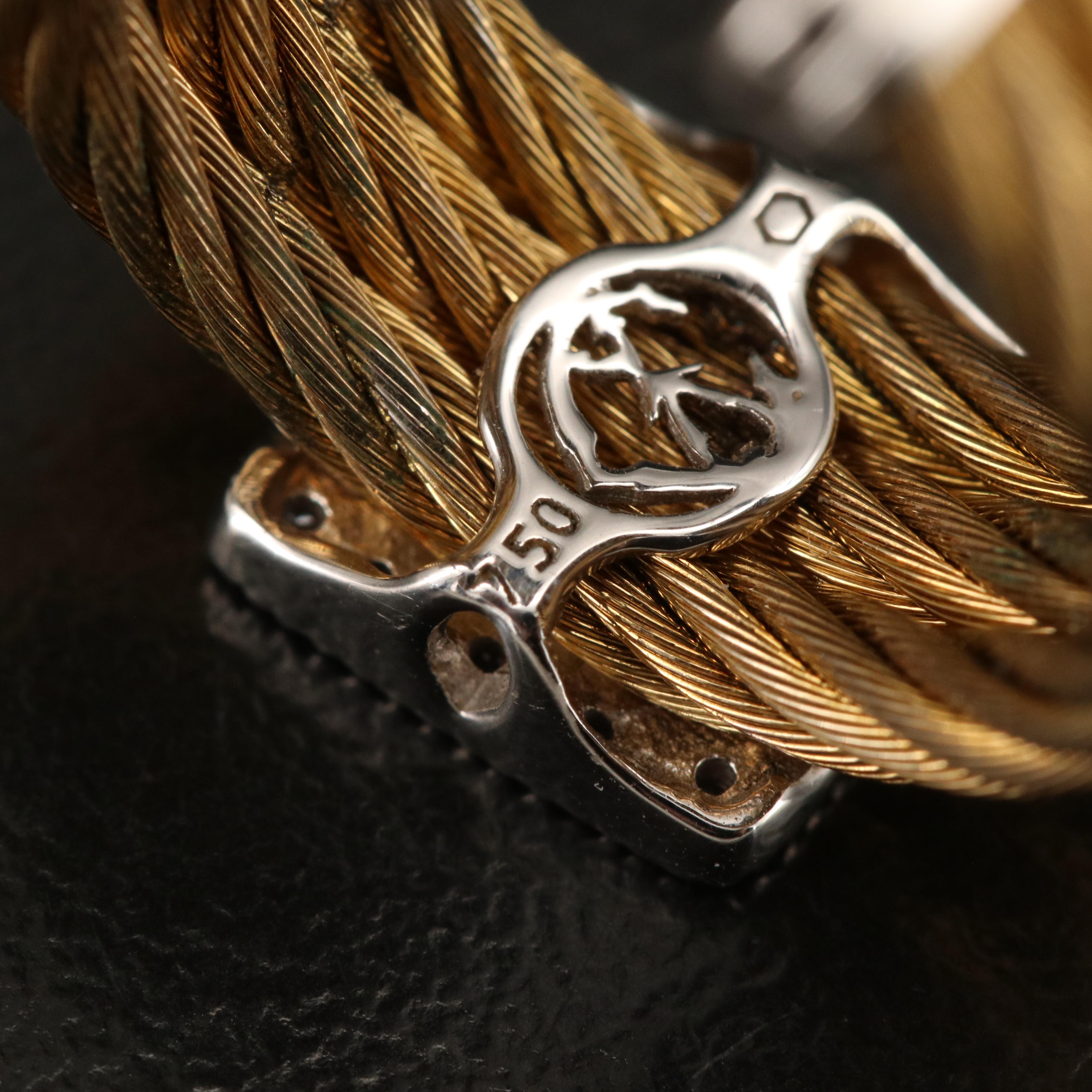 Charríol 18K 0.09 CTW Diamond Cable Ring