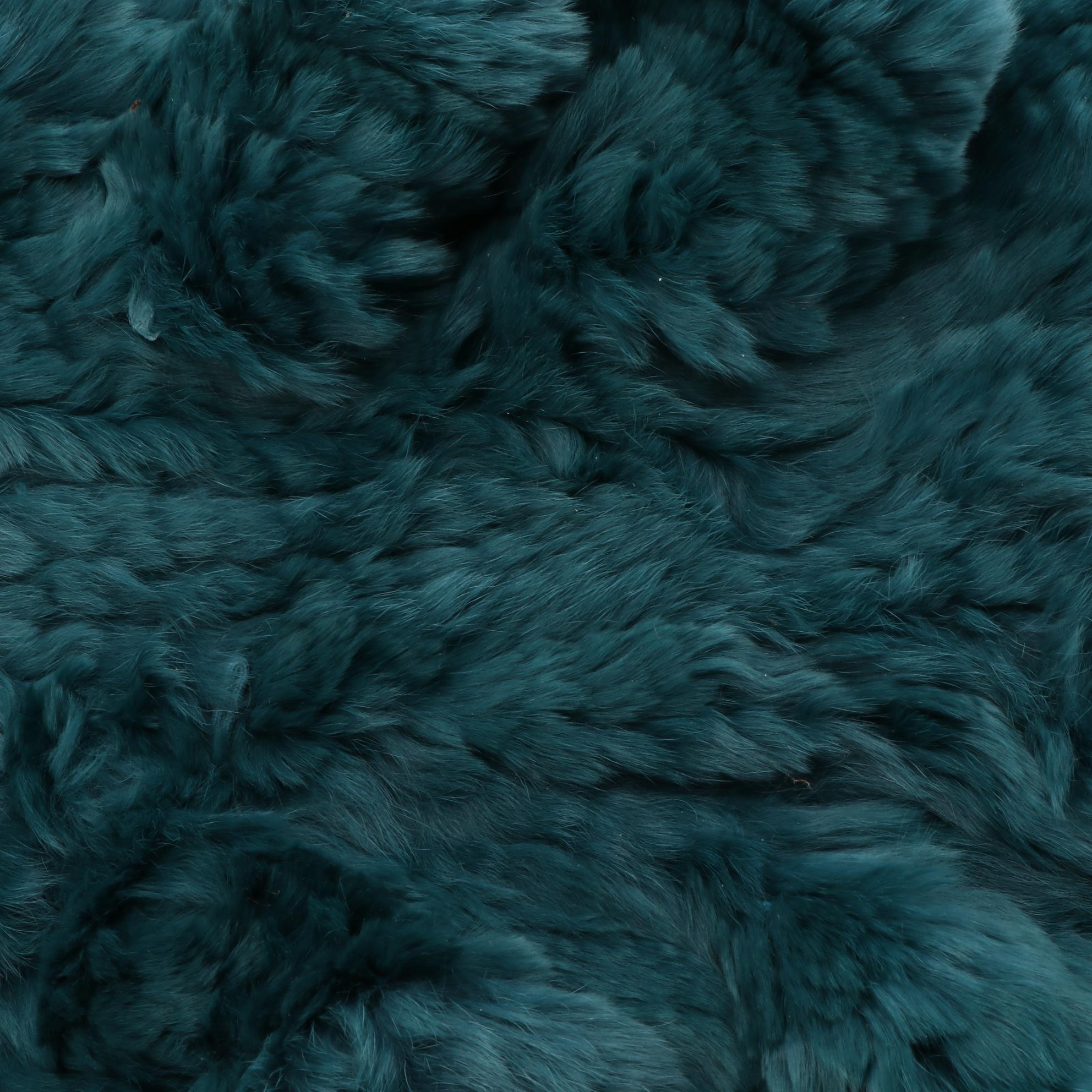 Dyed Rabbit Fur Knit Muffler Scarf