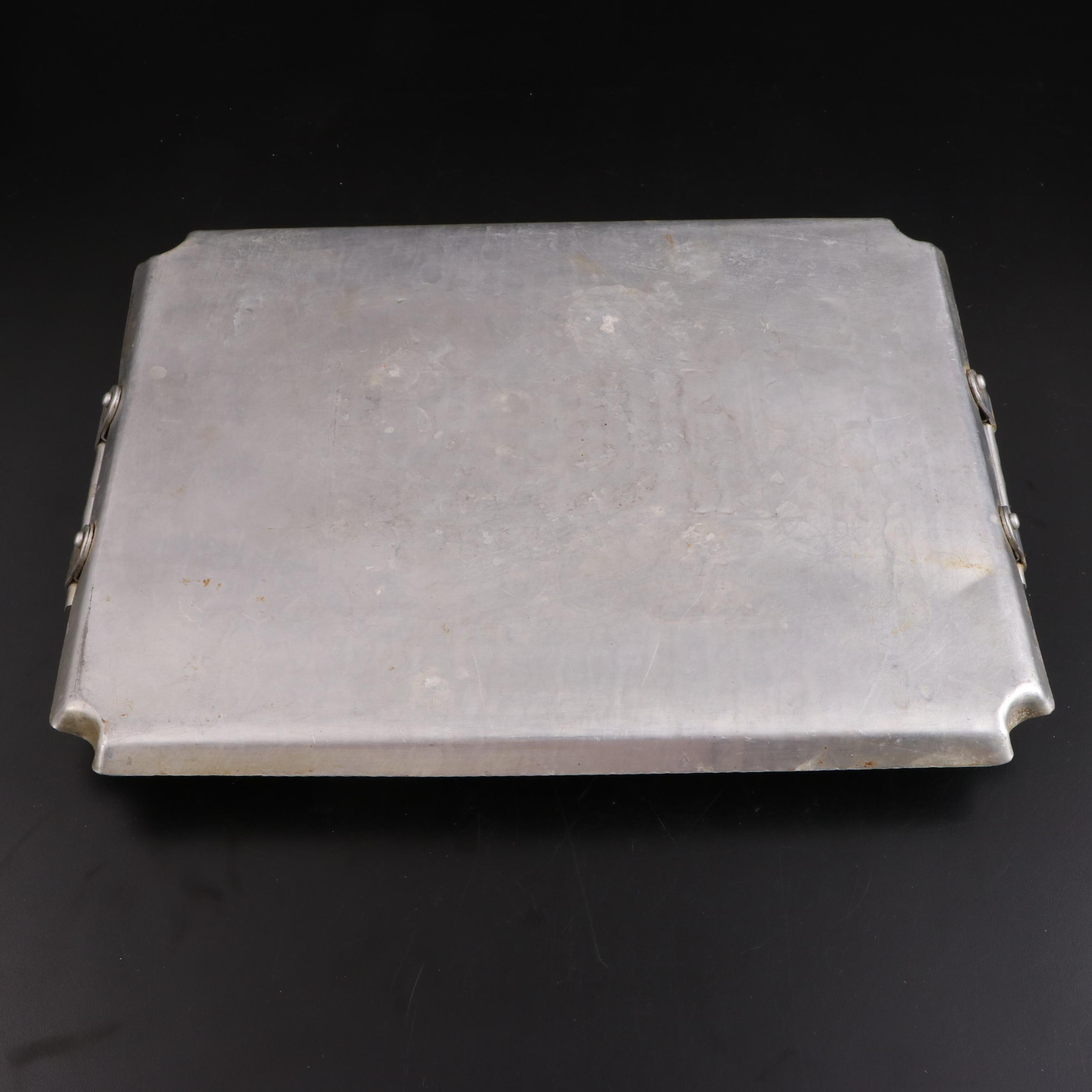 Buenilum Covered Serving Dish with Hammered Aluminum and Other Tableware