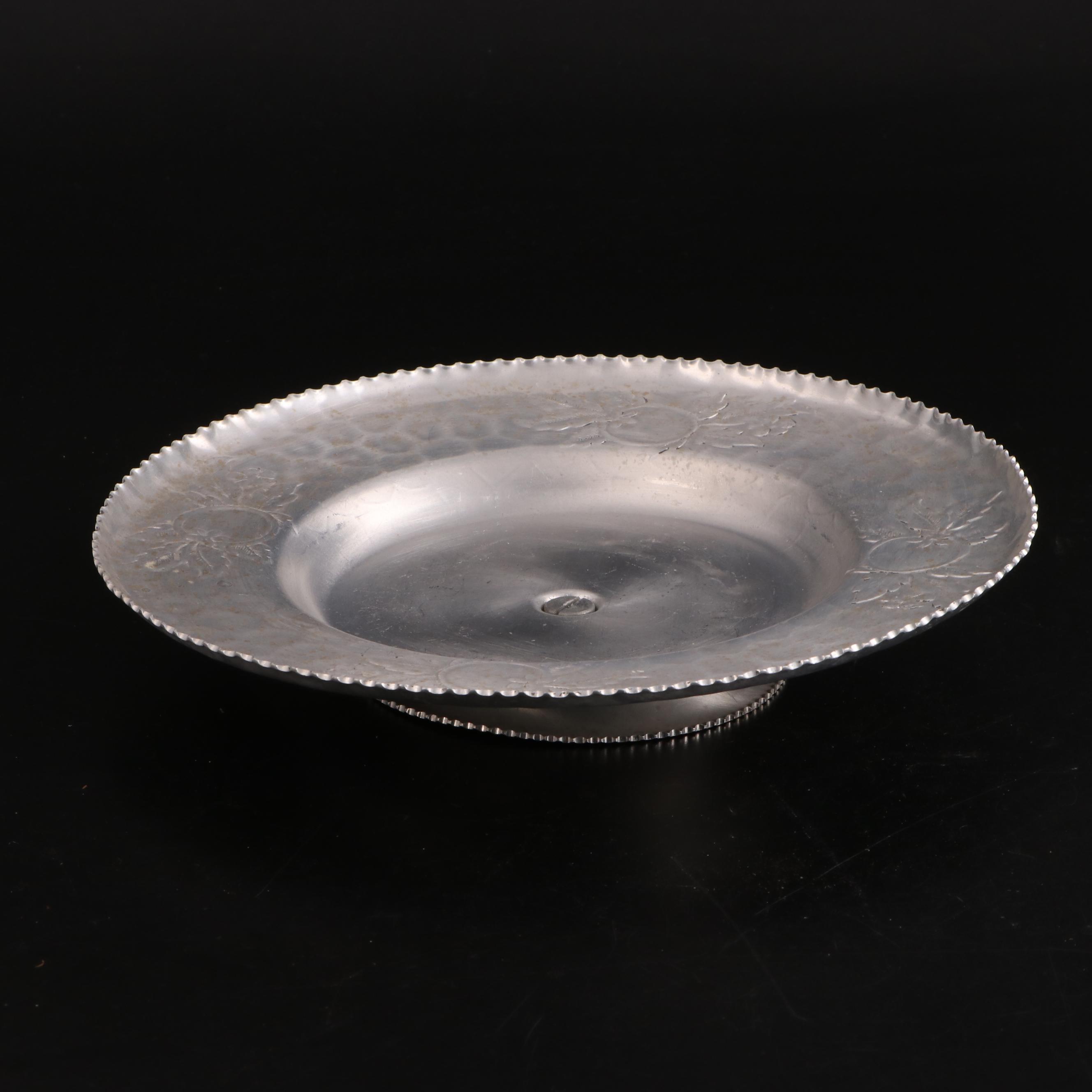 Buenilum Covered Serving Dish with Hammered Aluminum and Other Tableware