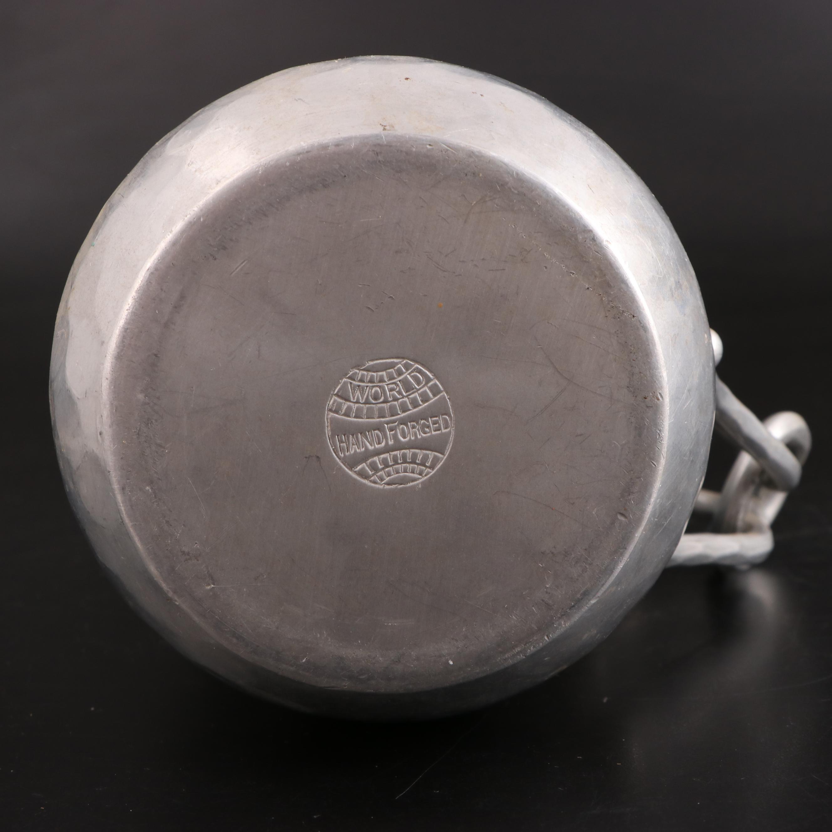 Buenilum Covered Serving Dish with Hammered Aluminum and Other Tableware